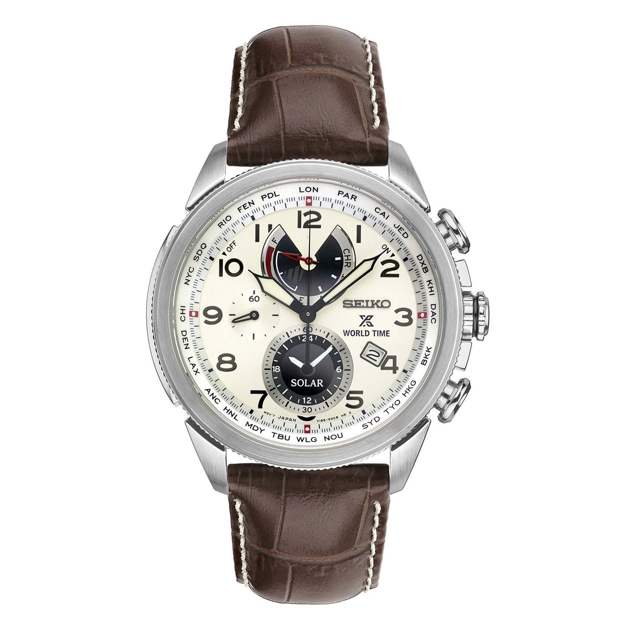 Seiko Prospex World Time Function Men's Solar Watch - Image 1