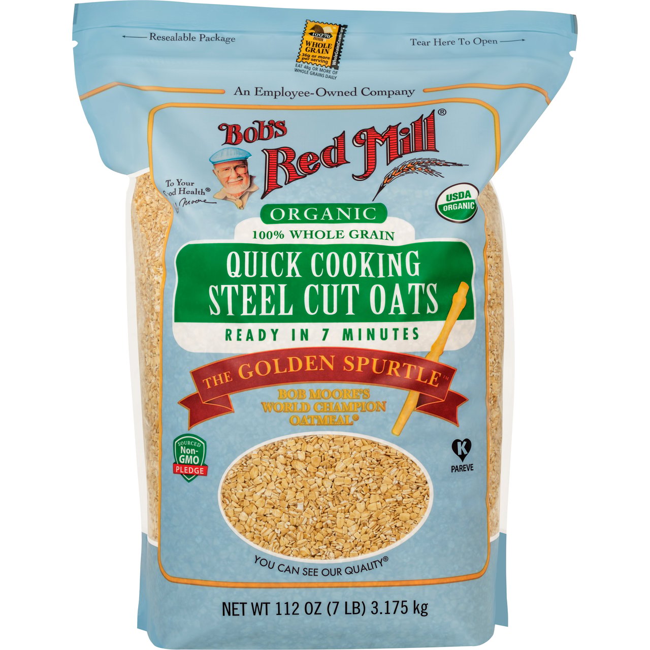Organic Bob's Red Mill Steel Cut Oats 112 Ounces - Image 1
