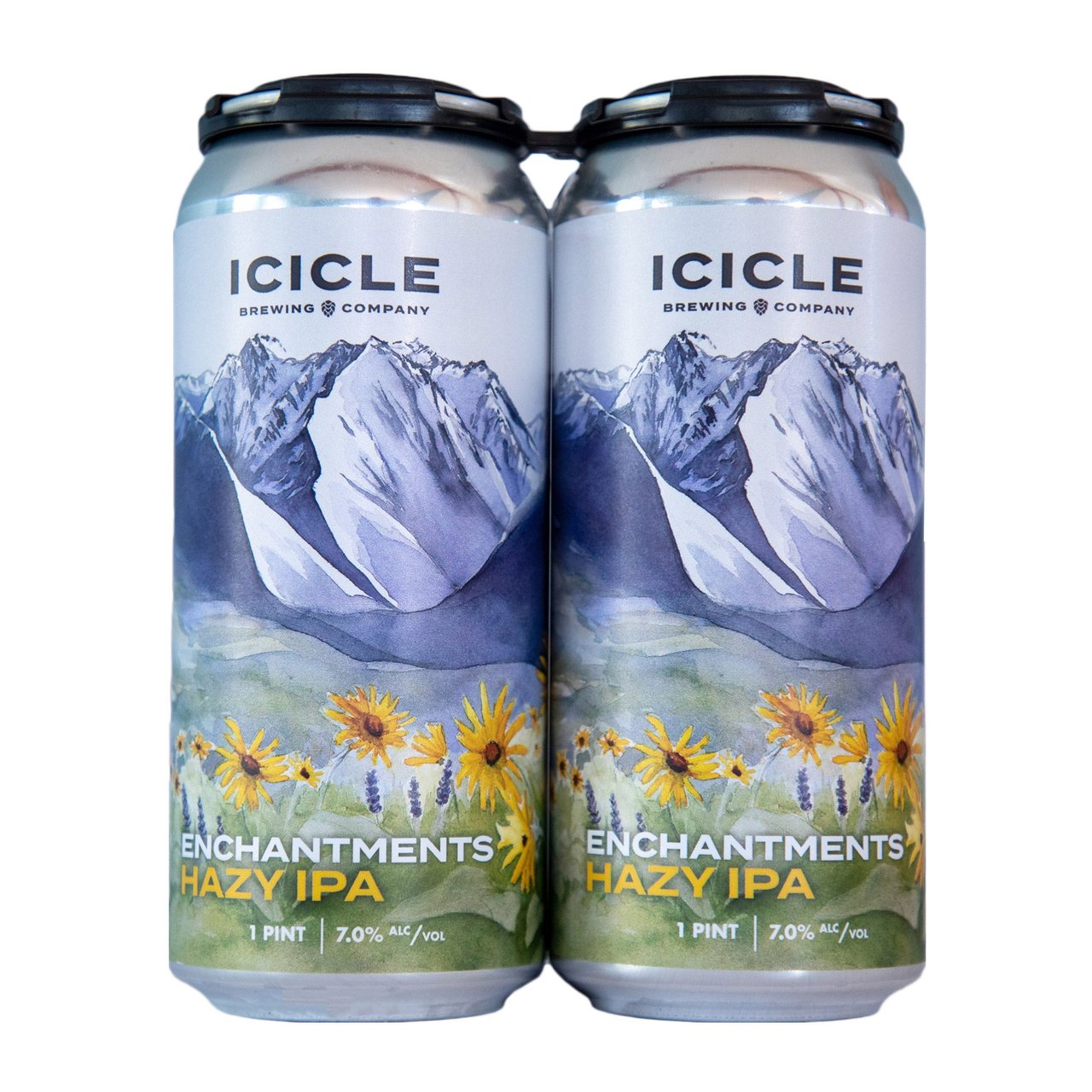 Icicle Brewing Enchantments Hazy IPA Leavenworth, WA 4/16oz - Image 1