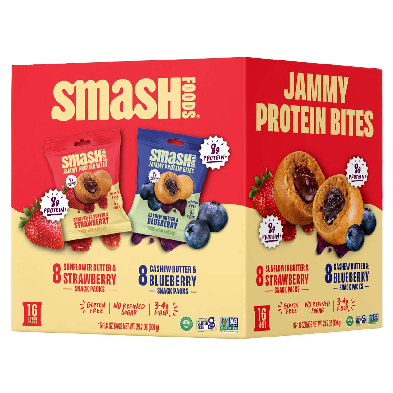 SMASH BITES VARIETY PROTEIN BITES 16 COUNT BOX - Image 1