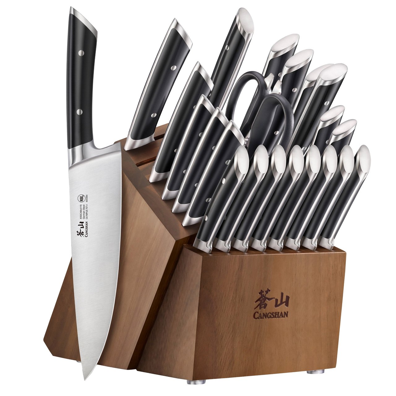 Cangshan Olympus Black 23-Piece Knife Block Set - Image 1