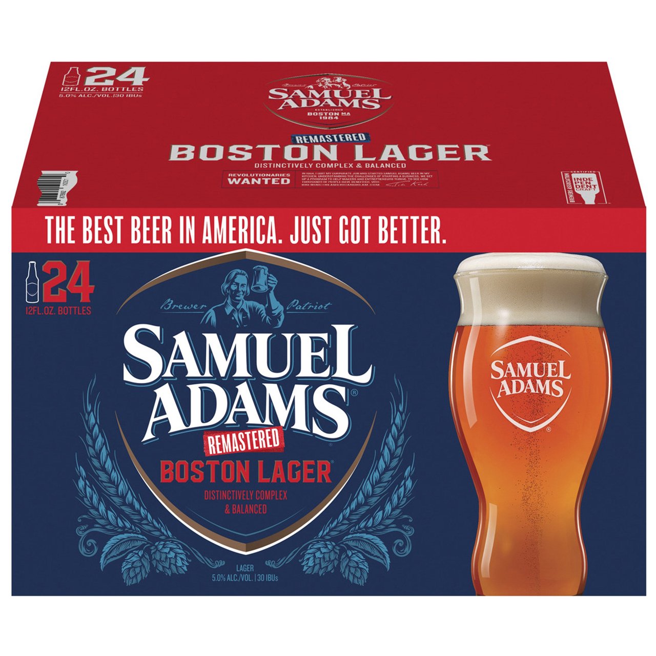 Samuel Adams Boston Lager 24/12 oz Bottles - Image 1