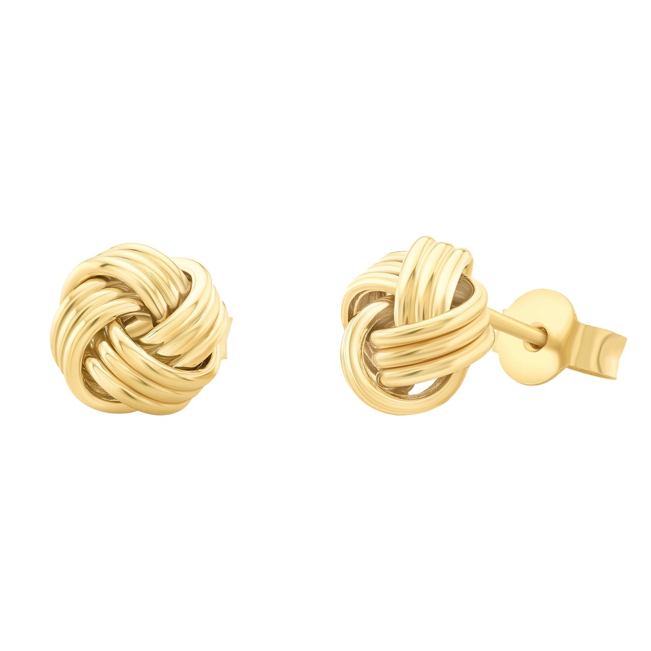 14kt Yellow Gold Love Knot Earrings Made in Italy - Image 1