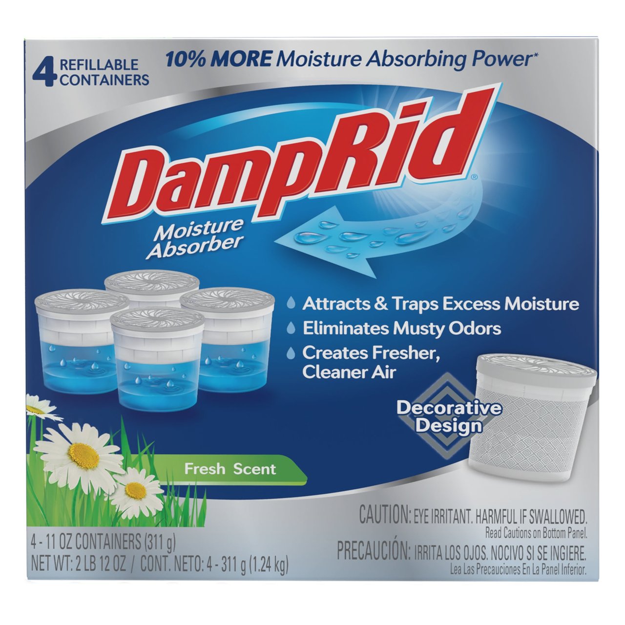 DampRid Max Fresh Scent Refillable Cups, 4-Pack, 10.5 oz - Image 1