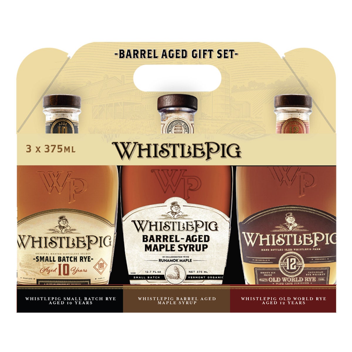 WhistlePig Barrel Aged Gift Set Vermont 3/375mL