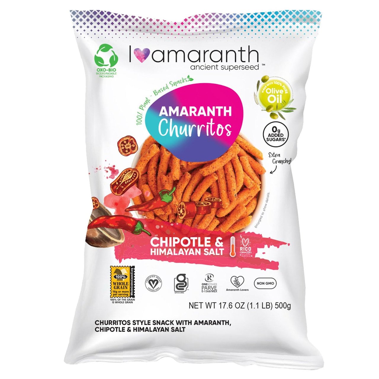 I Amaranth Chipotle Churritos 17.64 oz - Image 1
