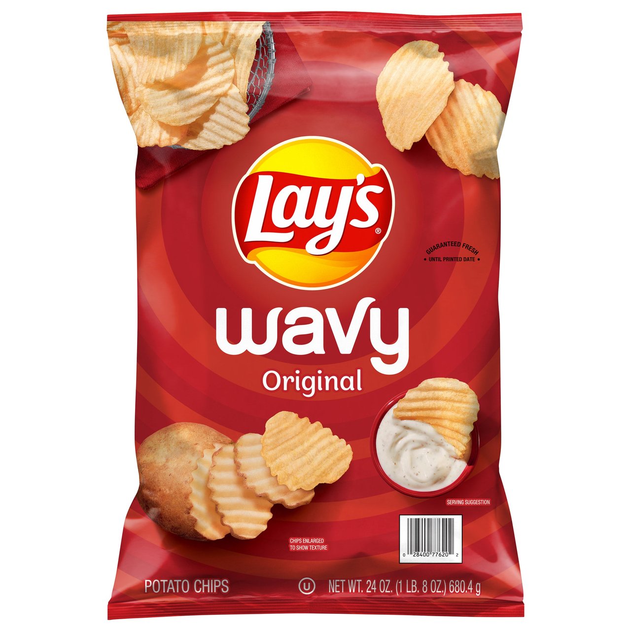 Lay's Wavy Original Potato Chips 24 oz (1.5 lbs) - Image 1