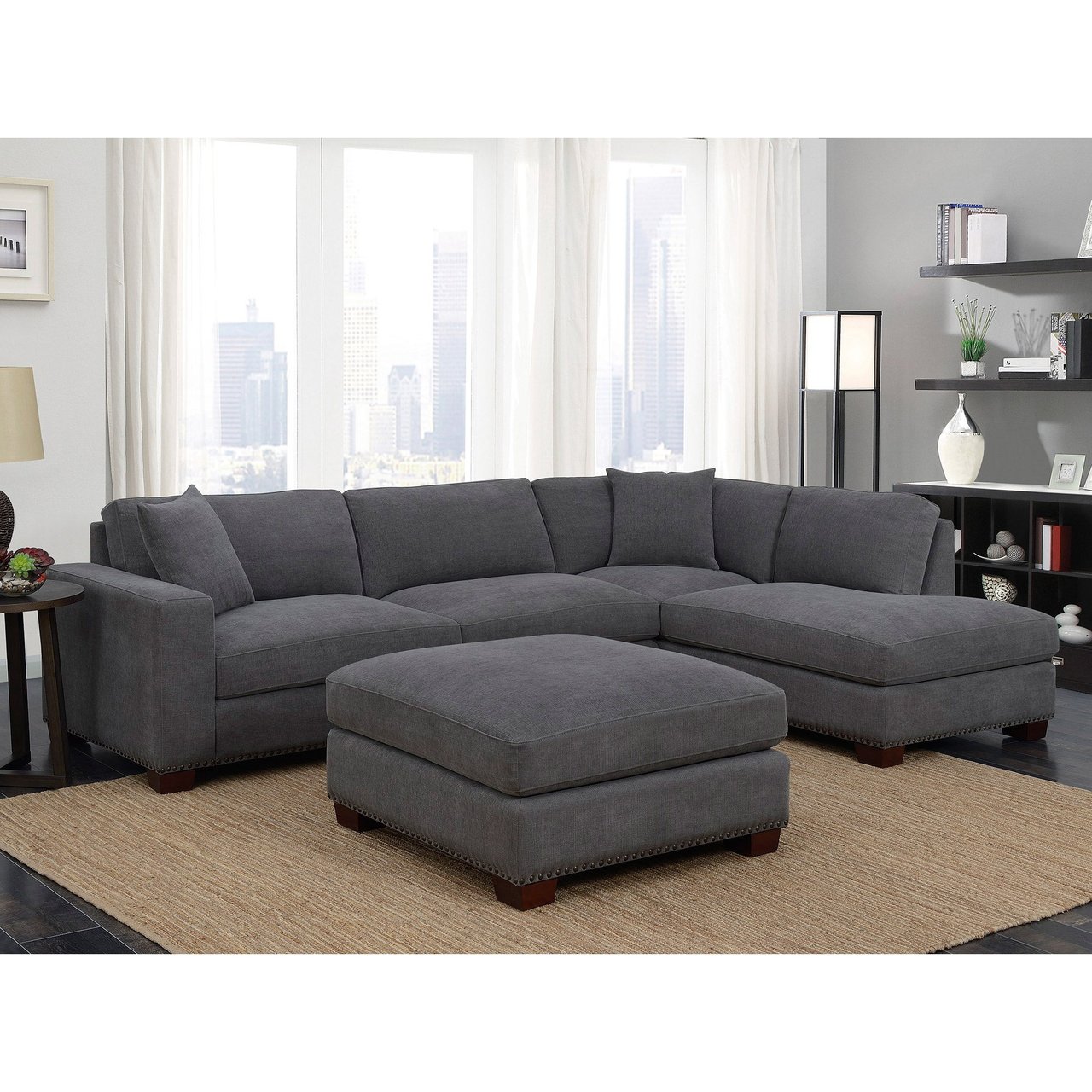 Bainbridge Fabric Sectional with Ottoman - Image 1