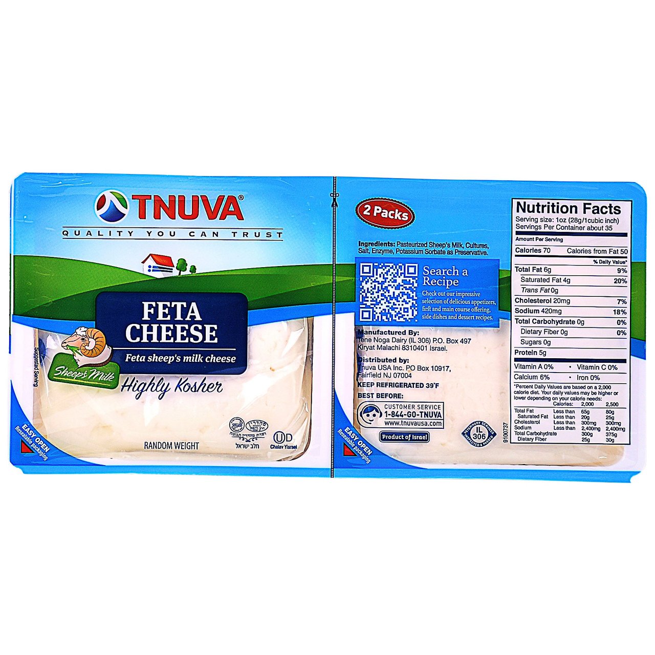 Tnuva Sheep's Milk Feta Price Per Pound