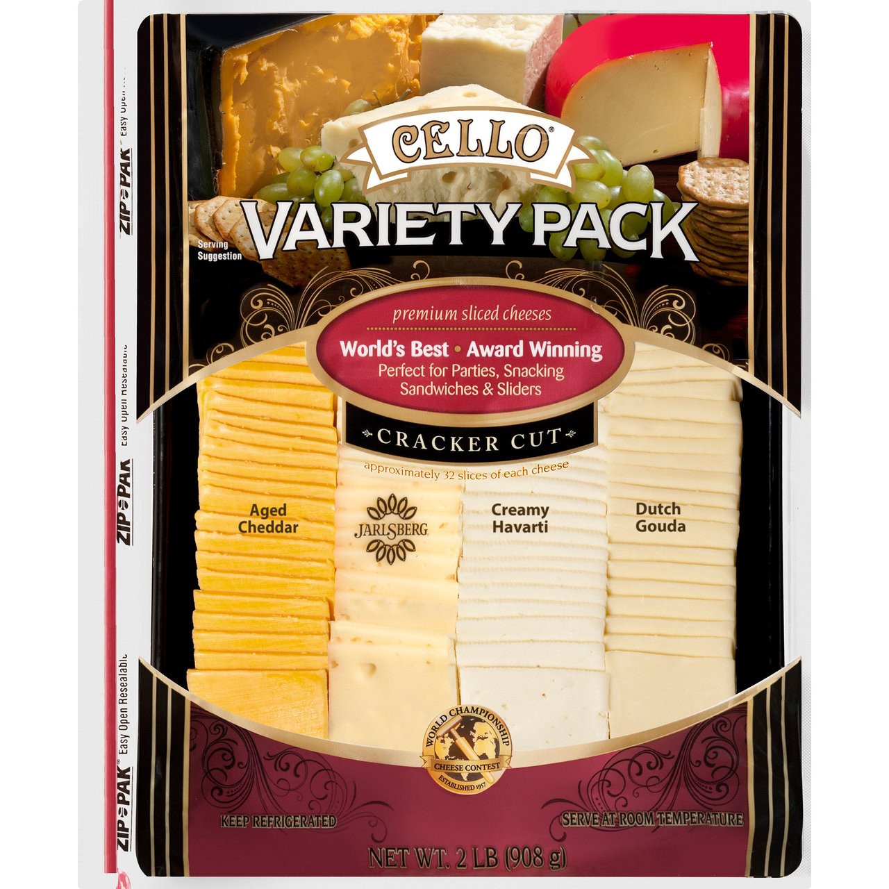 Cello Cracker Cut Slices 32 oz (2 lbs) - Image 1