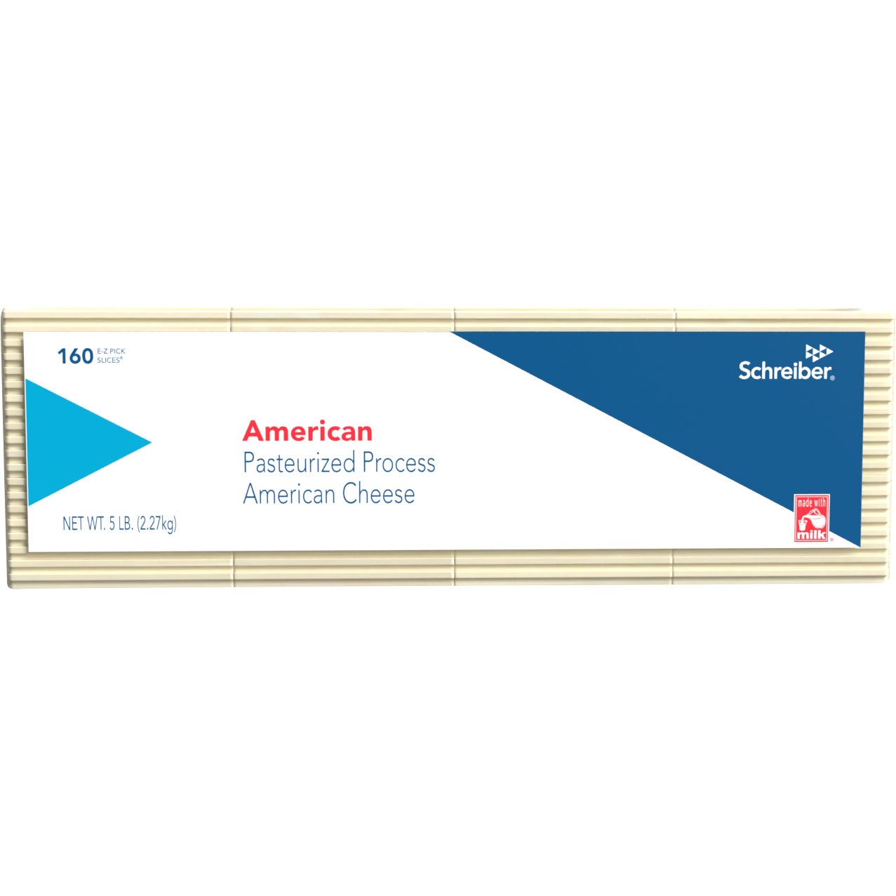 Schreiber Sliced White American Cheese, 160 CT (5 lbs) - Image 1