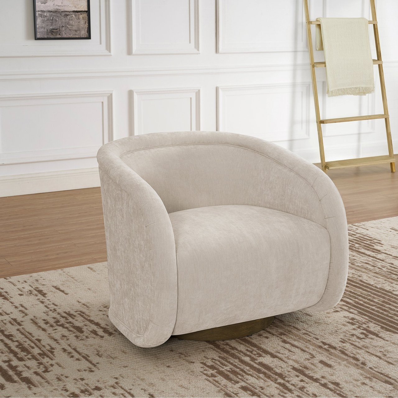 Henredon Aspen Hill Fabric Swivel Accent Chair - Image 1