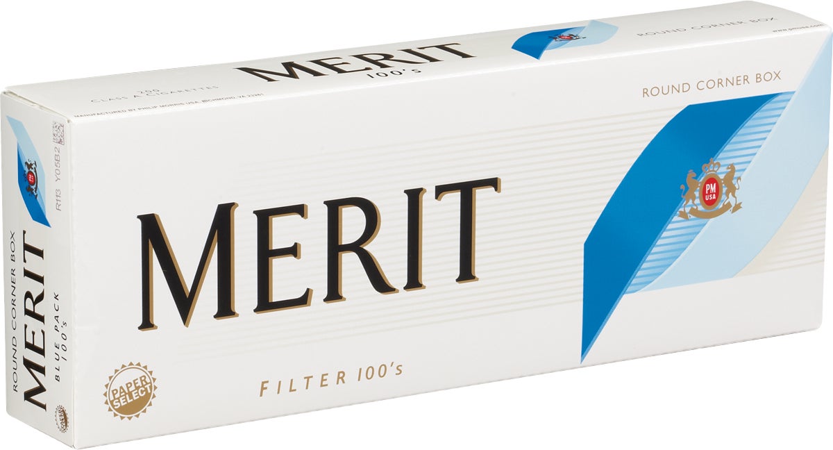 Merit Blue 100's Box
