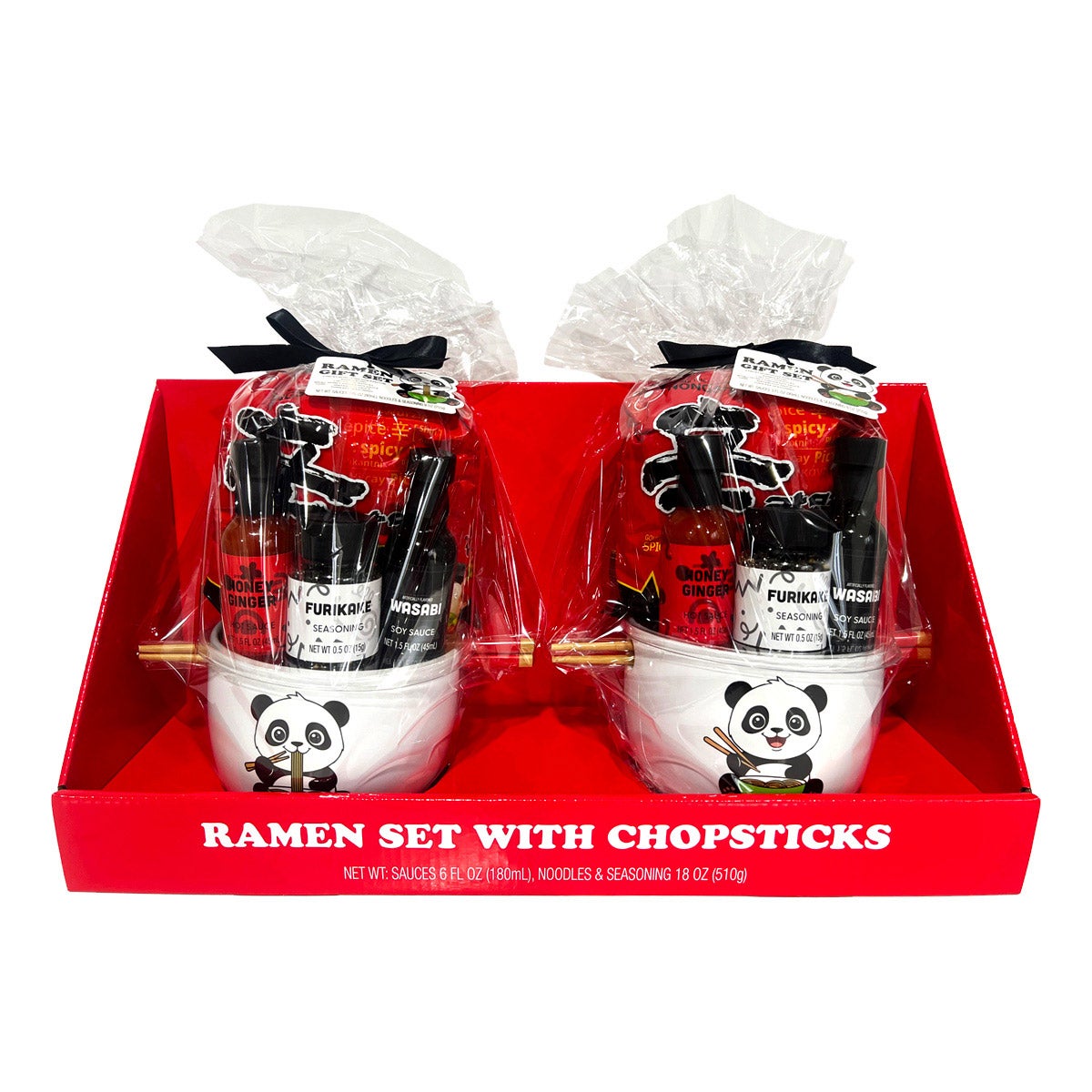 Panda Ramen Bowl Set with Chopsticks, 2-Pack, 24.78 oz - Image 1