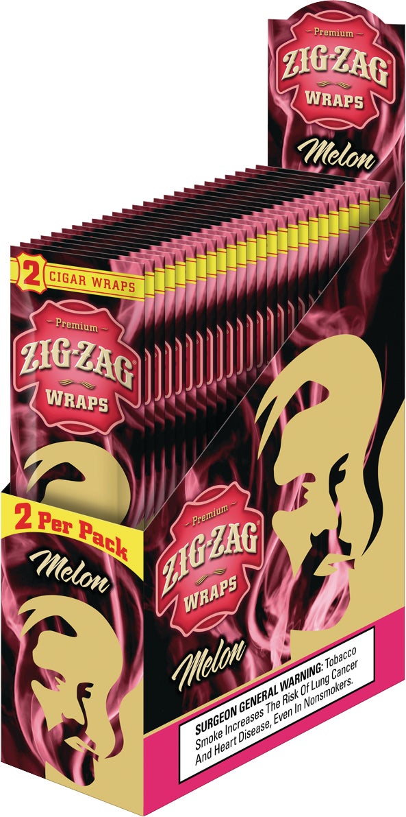 Zig-Zag Melon Cigar Wraps, 25/2 ct