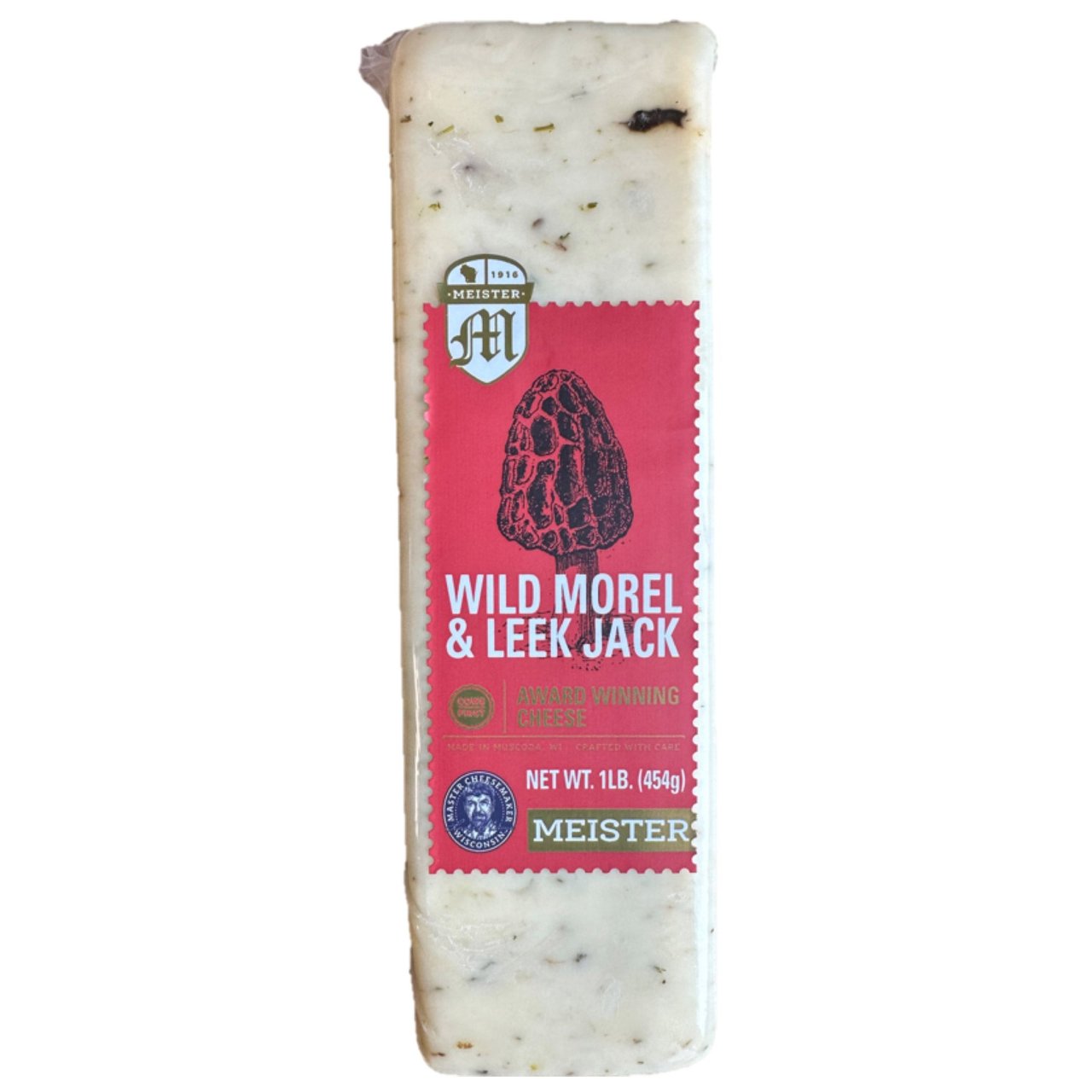 Meister Cheese Wild Morel and Leek Jack 16 Ounces - Image 1