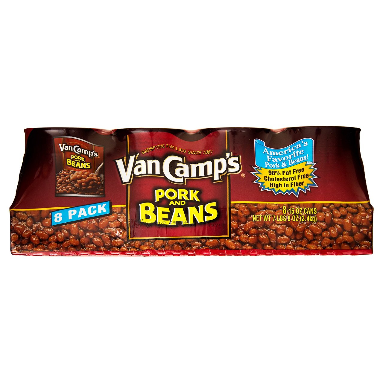 Van Camp's Pork & Beans, 8 x 15 oz - Image 1