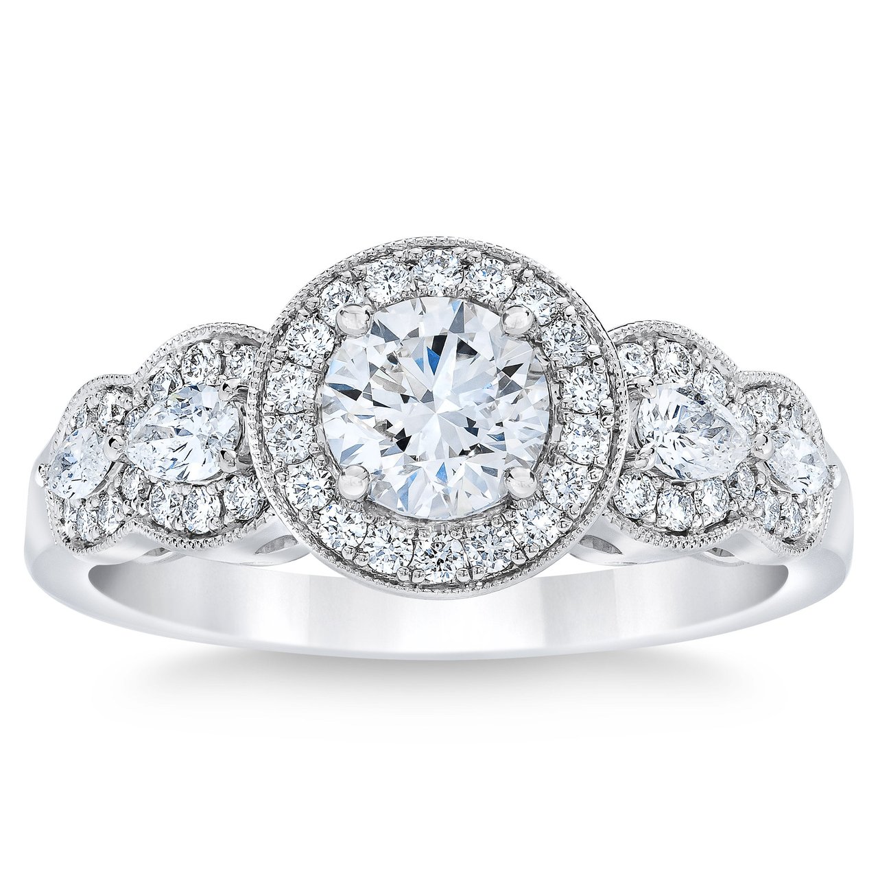 Platinum VS2 I 1.20 ctw Round Diamond Ring (0.70 ct Center) - Image 1