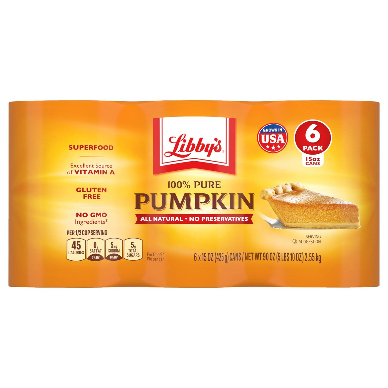 Libby's Canned Pumpkin 6/15 oz - Image 1