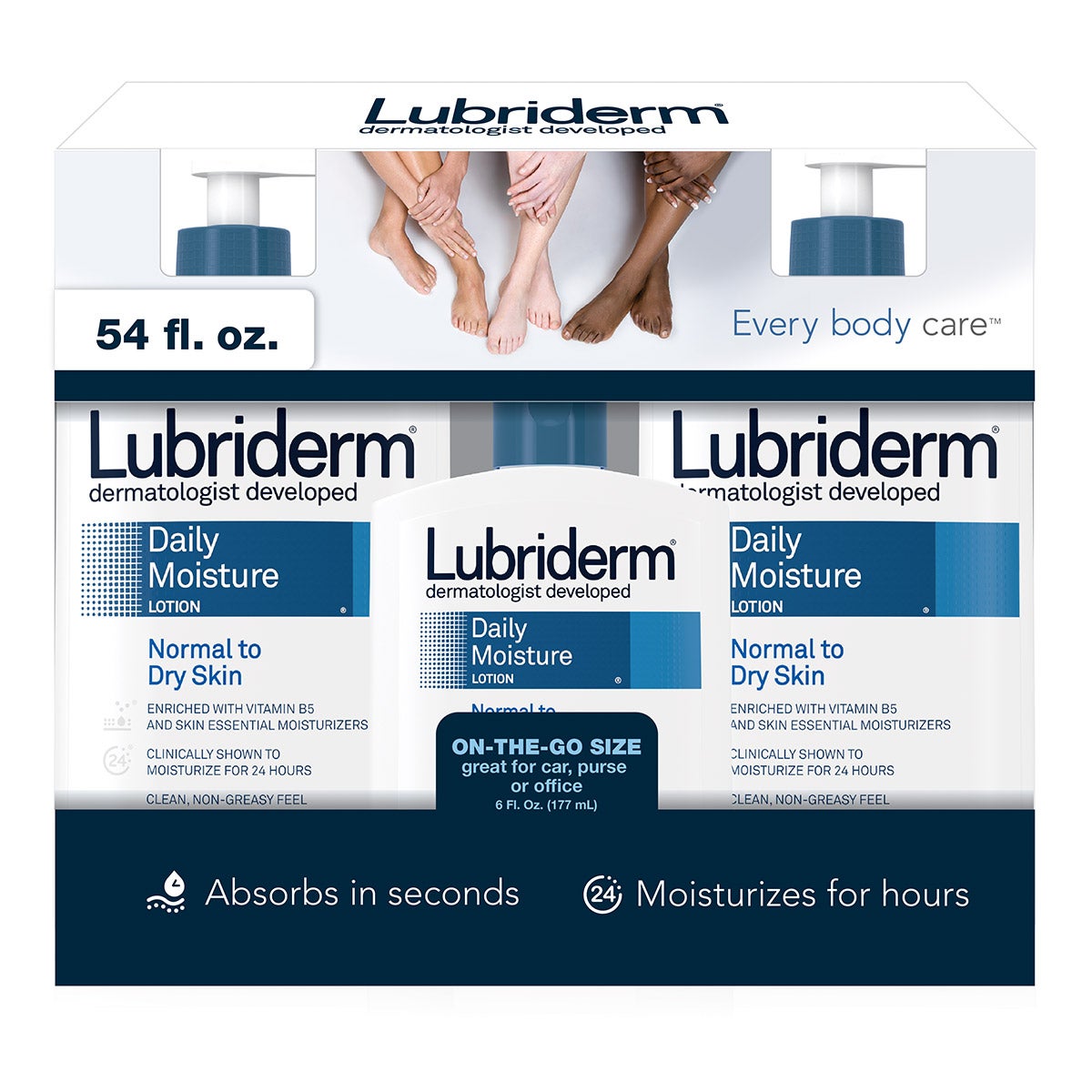 Lubriderm Daily Moisture Lotion 2/24 FL OZ + 1/6 FL OZ