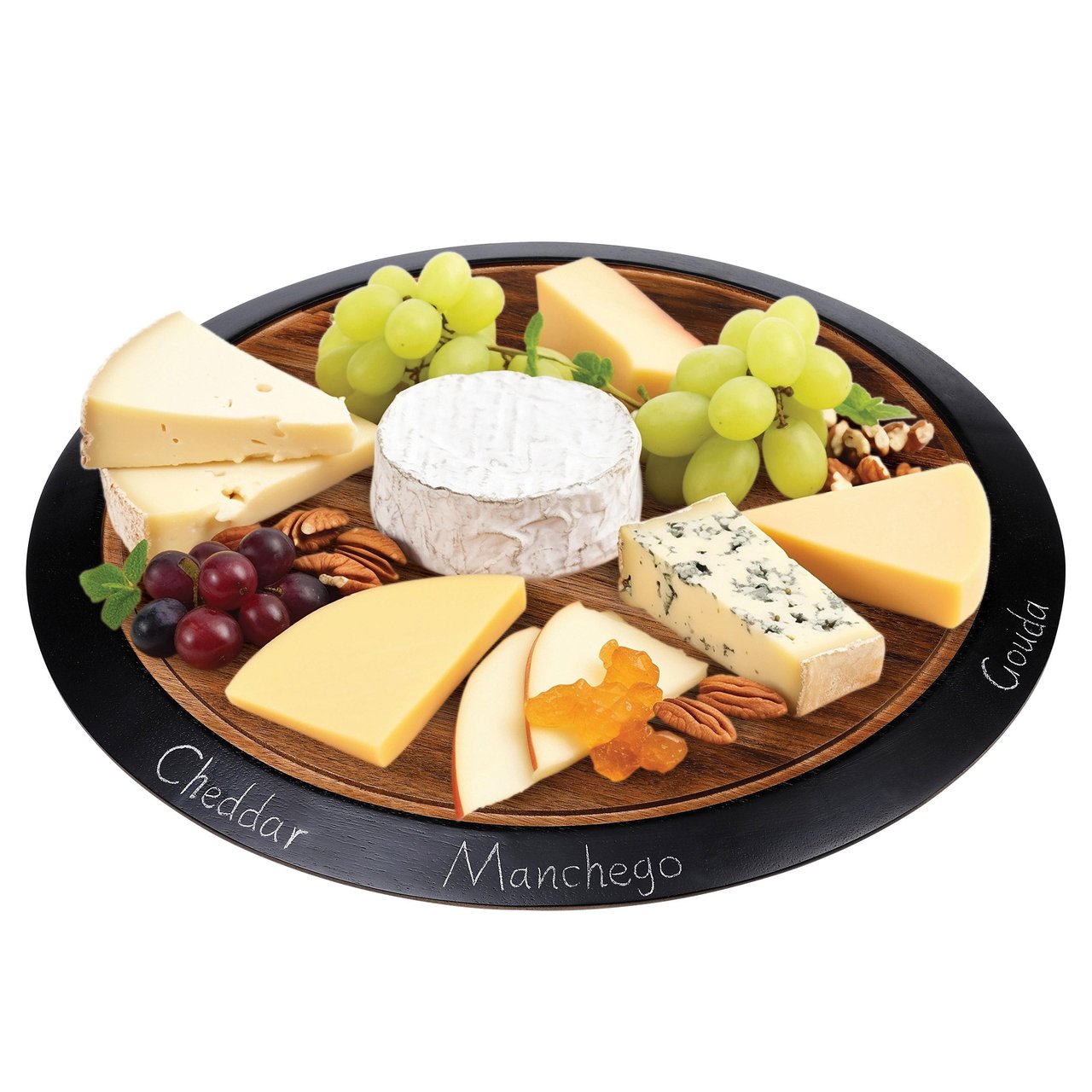 BirdRock Home 18" Lazy Susan with Chalkboard Edge - Image 1