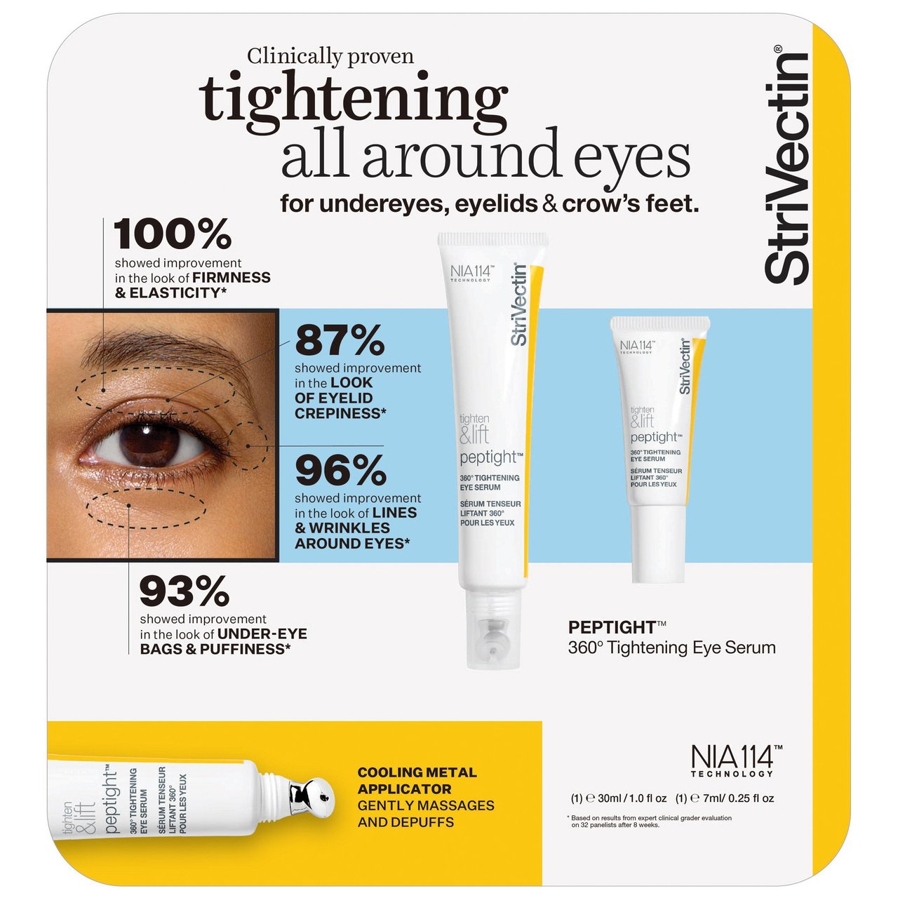 StriVectin Peptight 360° Tightening Eye Serum 1 oz + .25 oz - Image 1