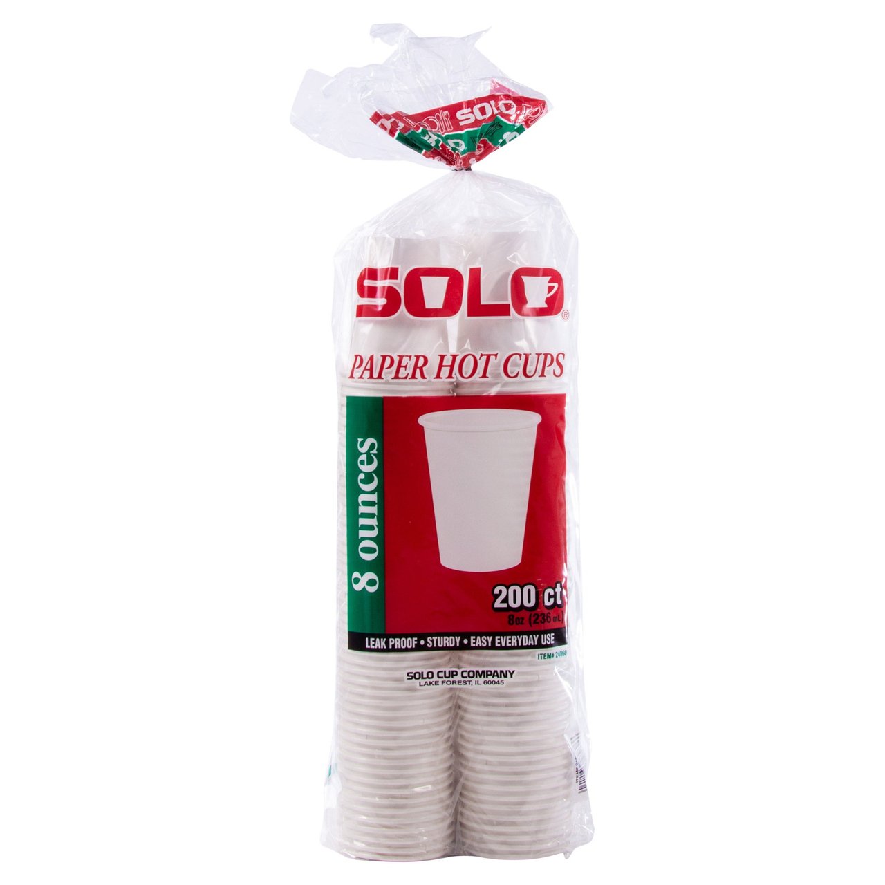Solo 8 oz Hot Cup, 200 Count - Image 1