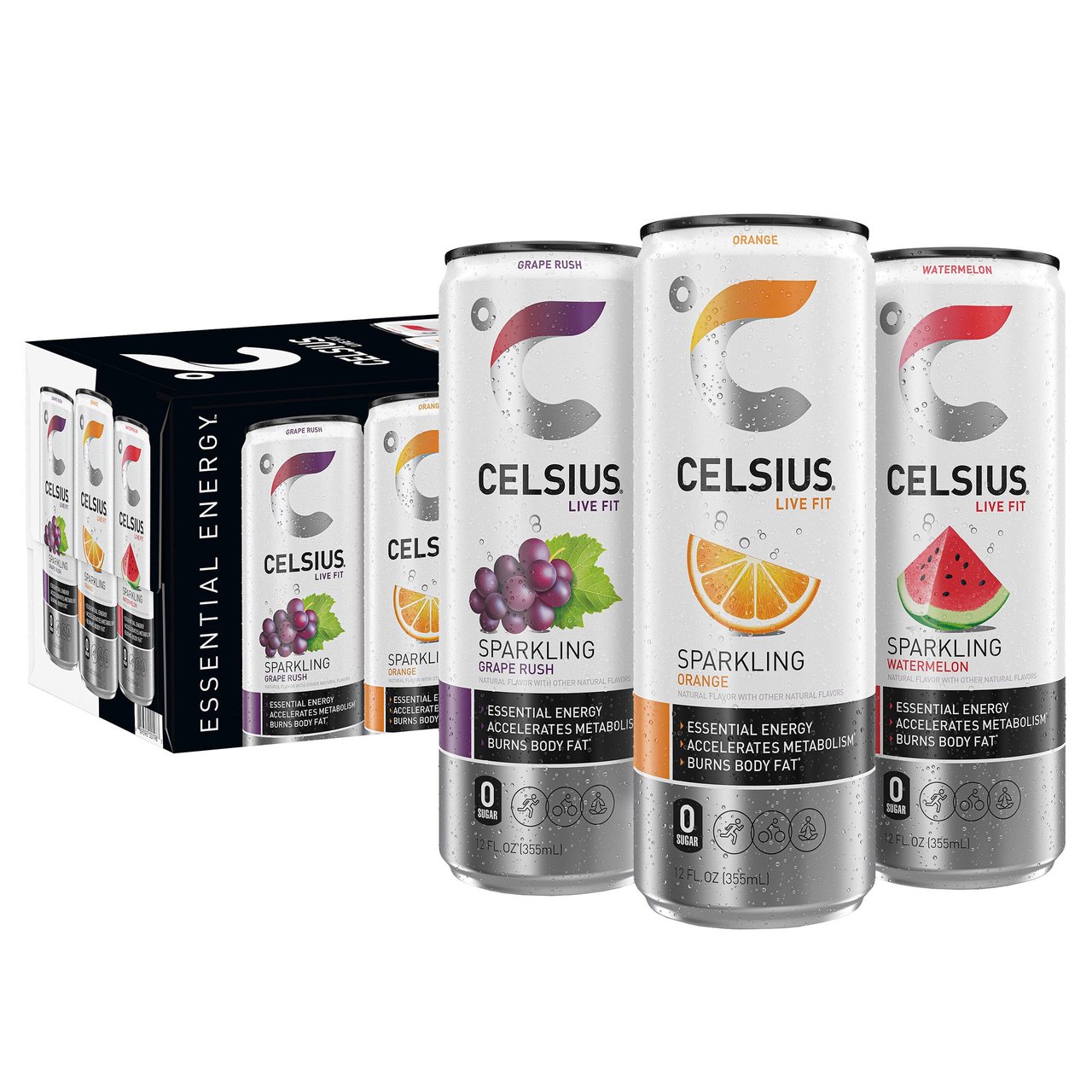 Celsius Core Energy Variety Pack 18/12 oz Cans - Image 1
