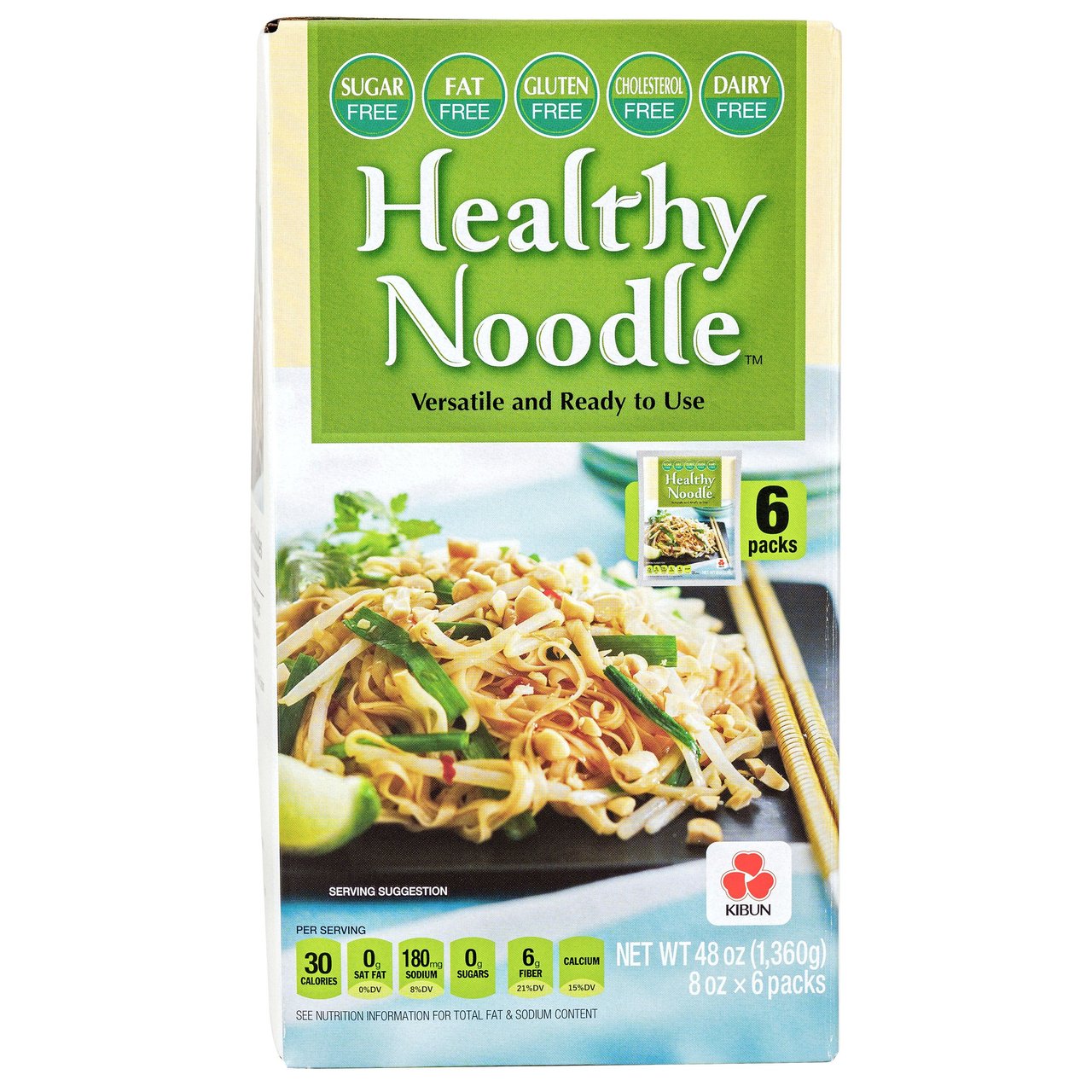 Kibun Foods Healthy Noodle 6 Pack, 8 Ounces Each - Image 1
