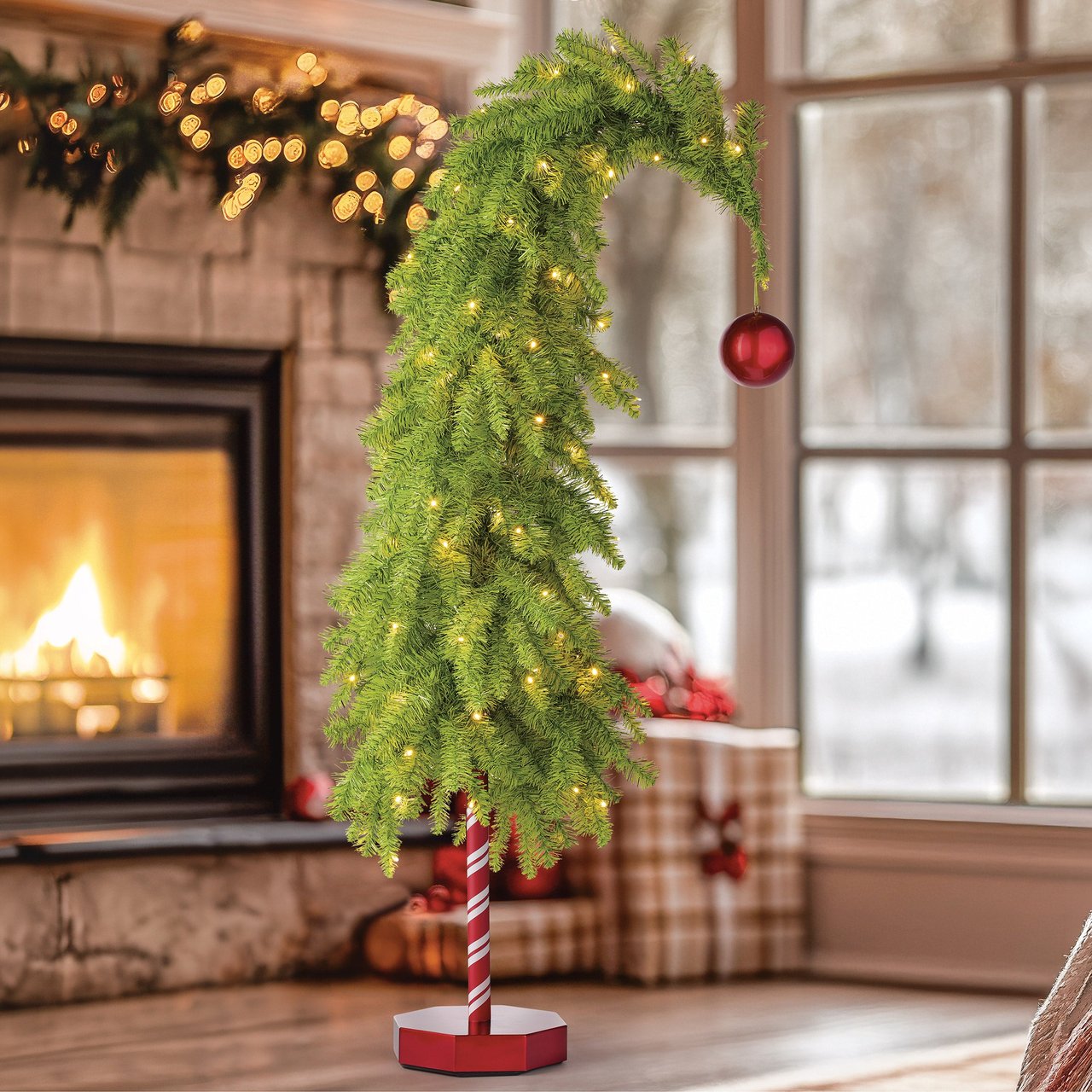 4.5' WHIMSICAL TREE PRE-LIT WITH LED LIGHTS - Image 1