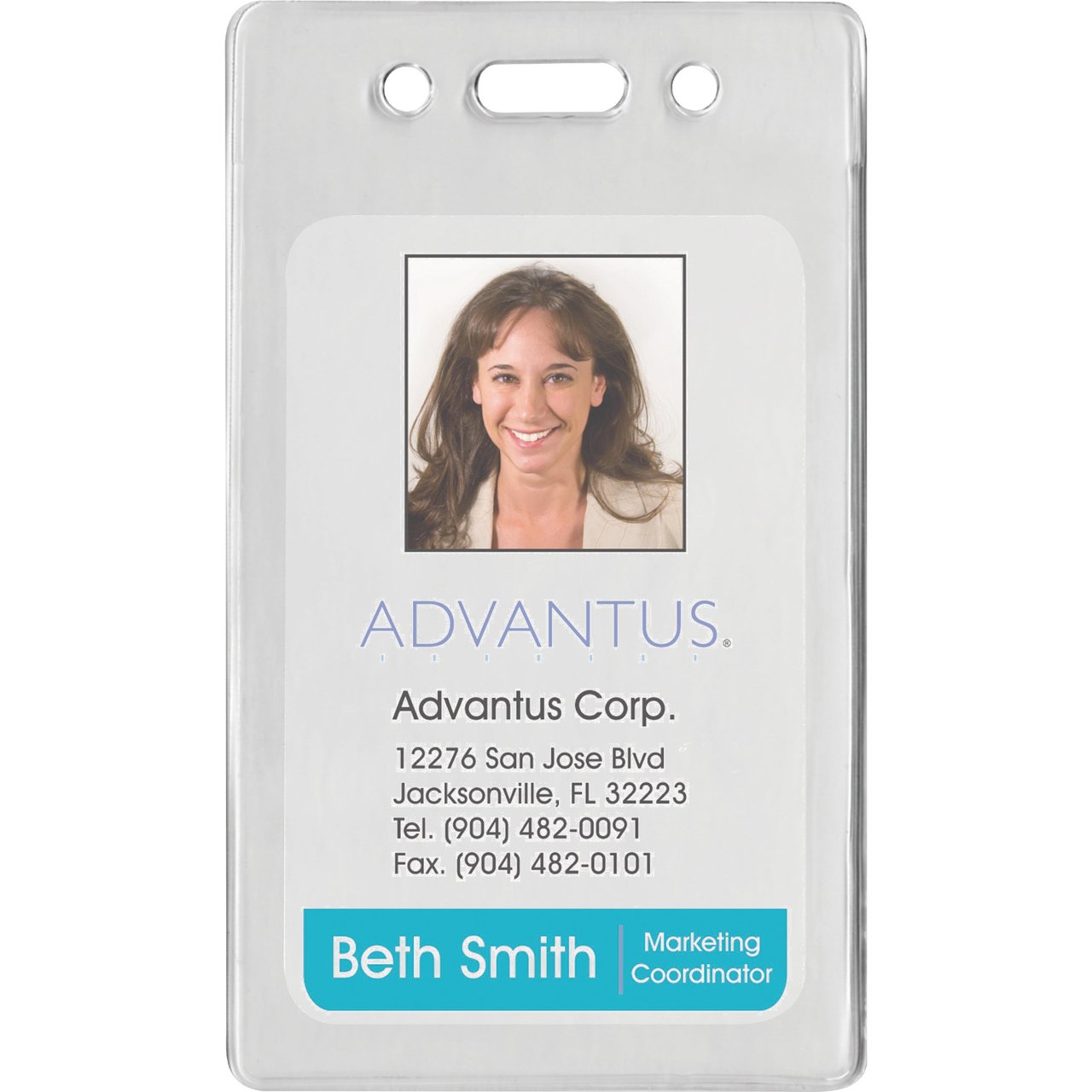 Advantus Vertical Card/Badge Holders, 100-Count (Model AVT75451KT), 2-Pack