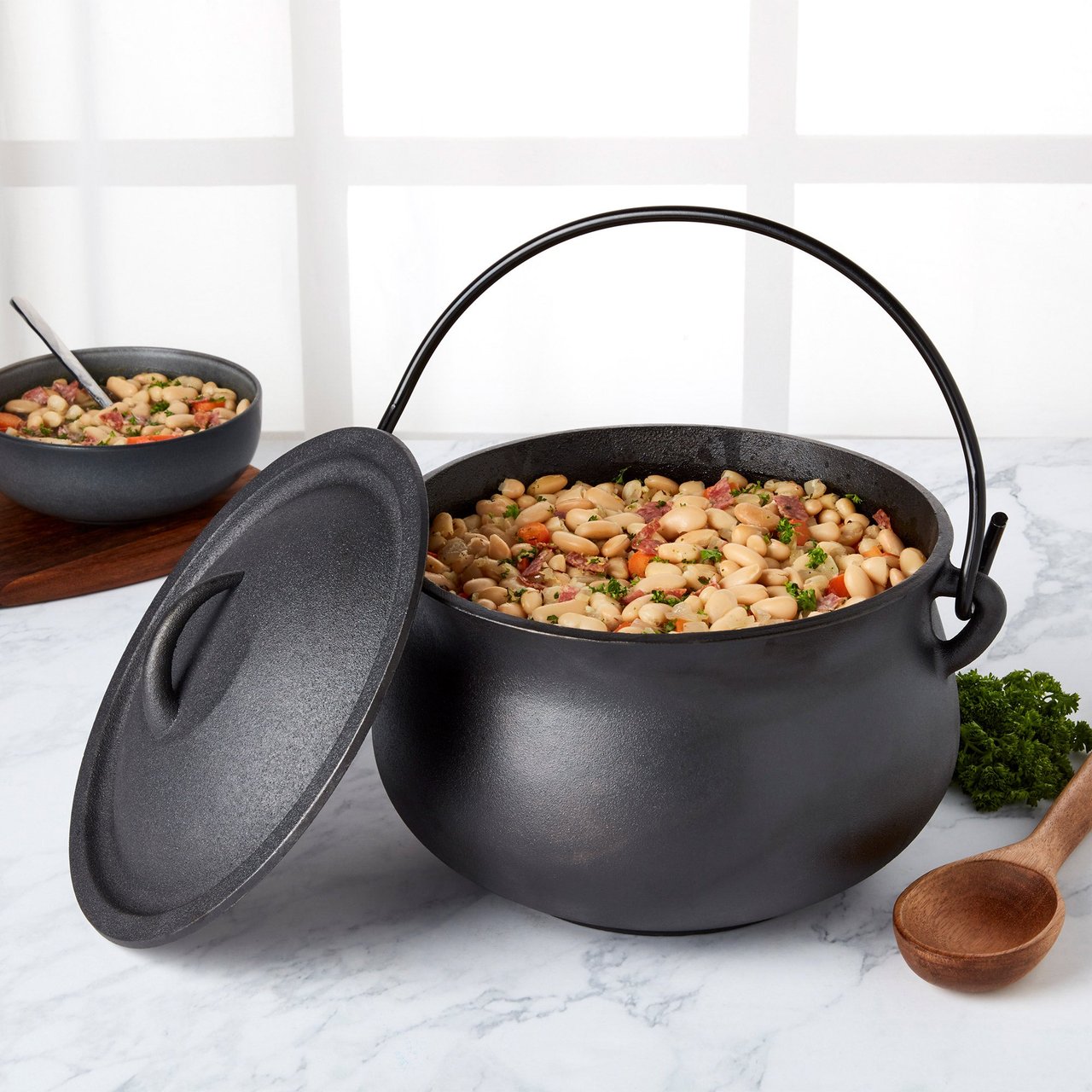 DENMARK CAST IRON BEAN POT 6QT - Image 1