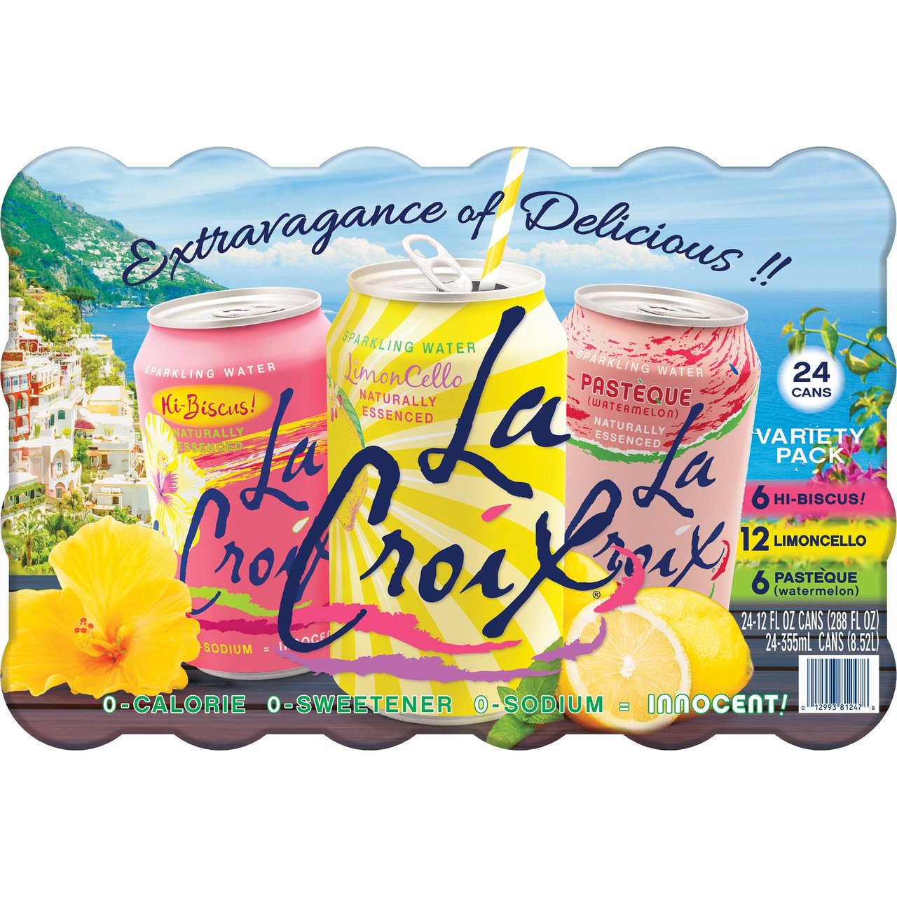 LaCroix Limoncello Variety Pack, 24 Count, 12 fl oz Cans - Image 1