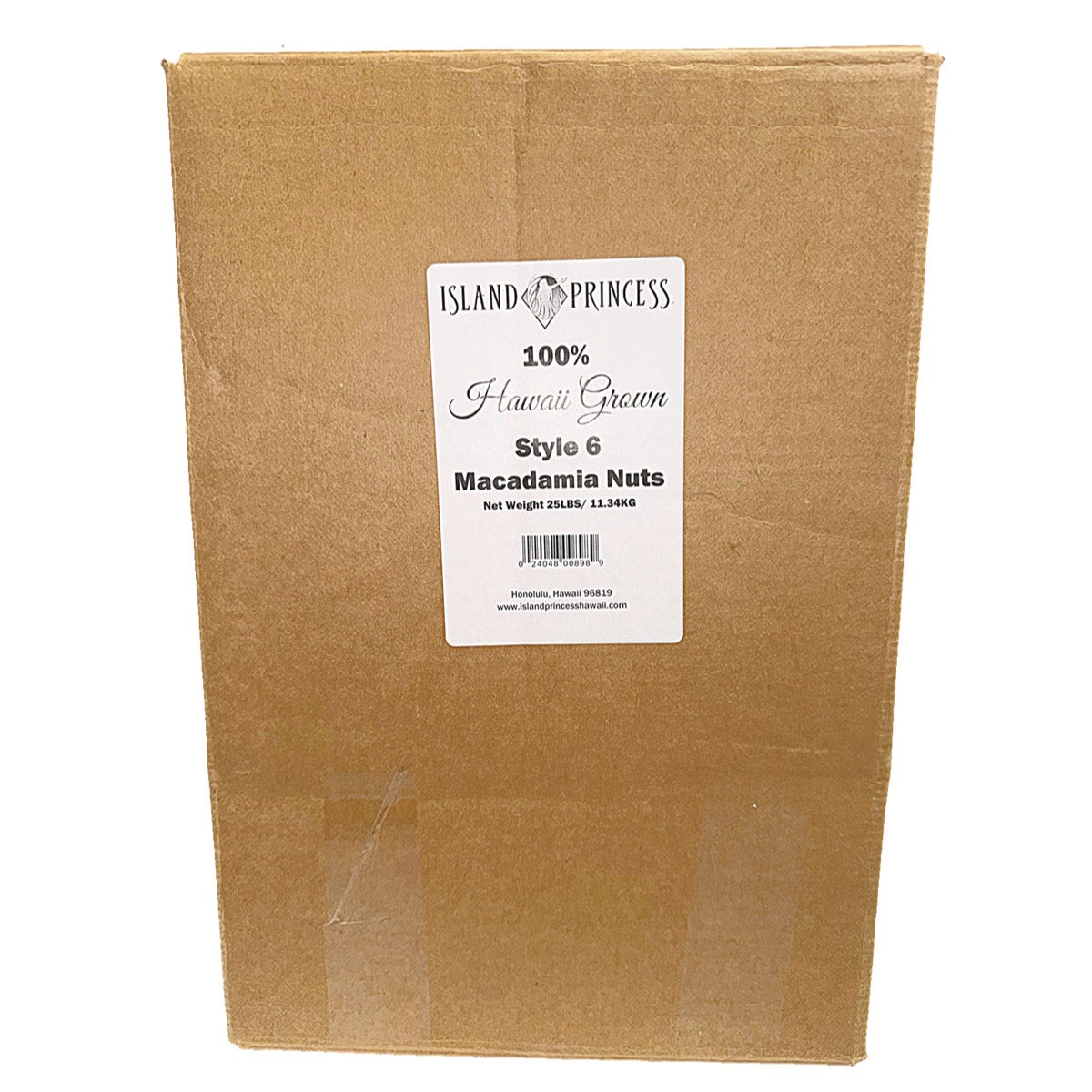 Island Princess Style 6 Medium Diced Macadamia Nuts, 25 lb - Image 1