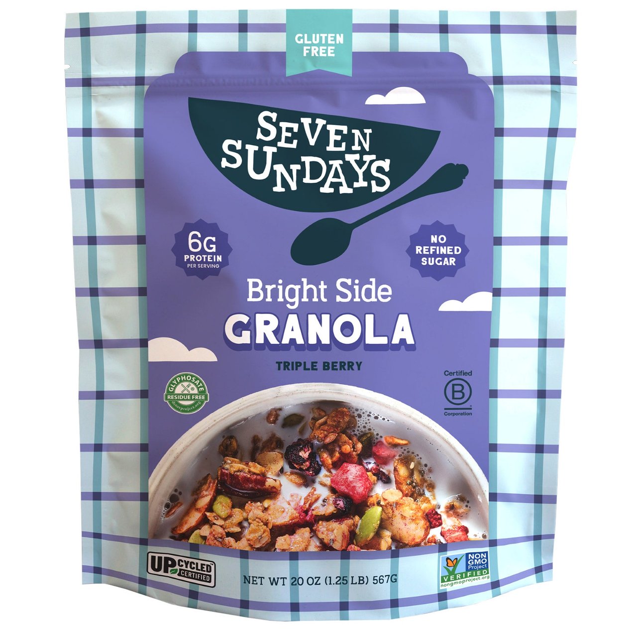 Seven Sundays Triple Berry Oat Granola 20 oz - Image 1