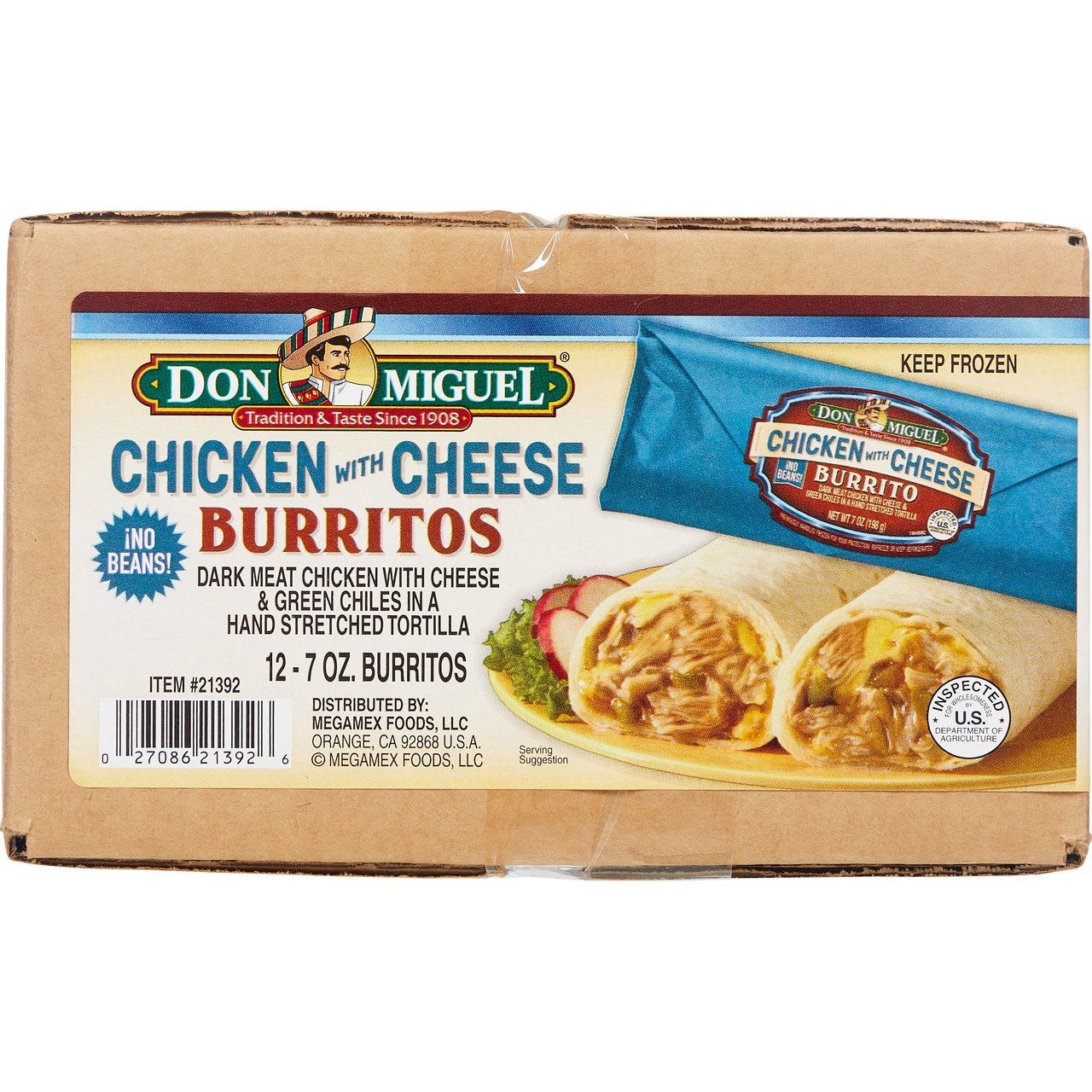 Don Miguel Chicken with Cheese Burritos, 12/7 oz - Image 1