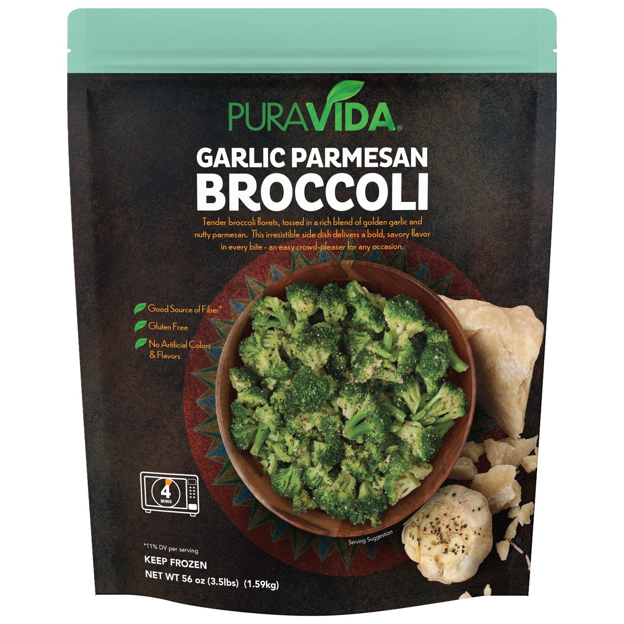 PuraVida Garlic Parmesan Broccoli 3.5 Pounds - Image 1