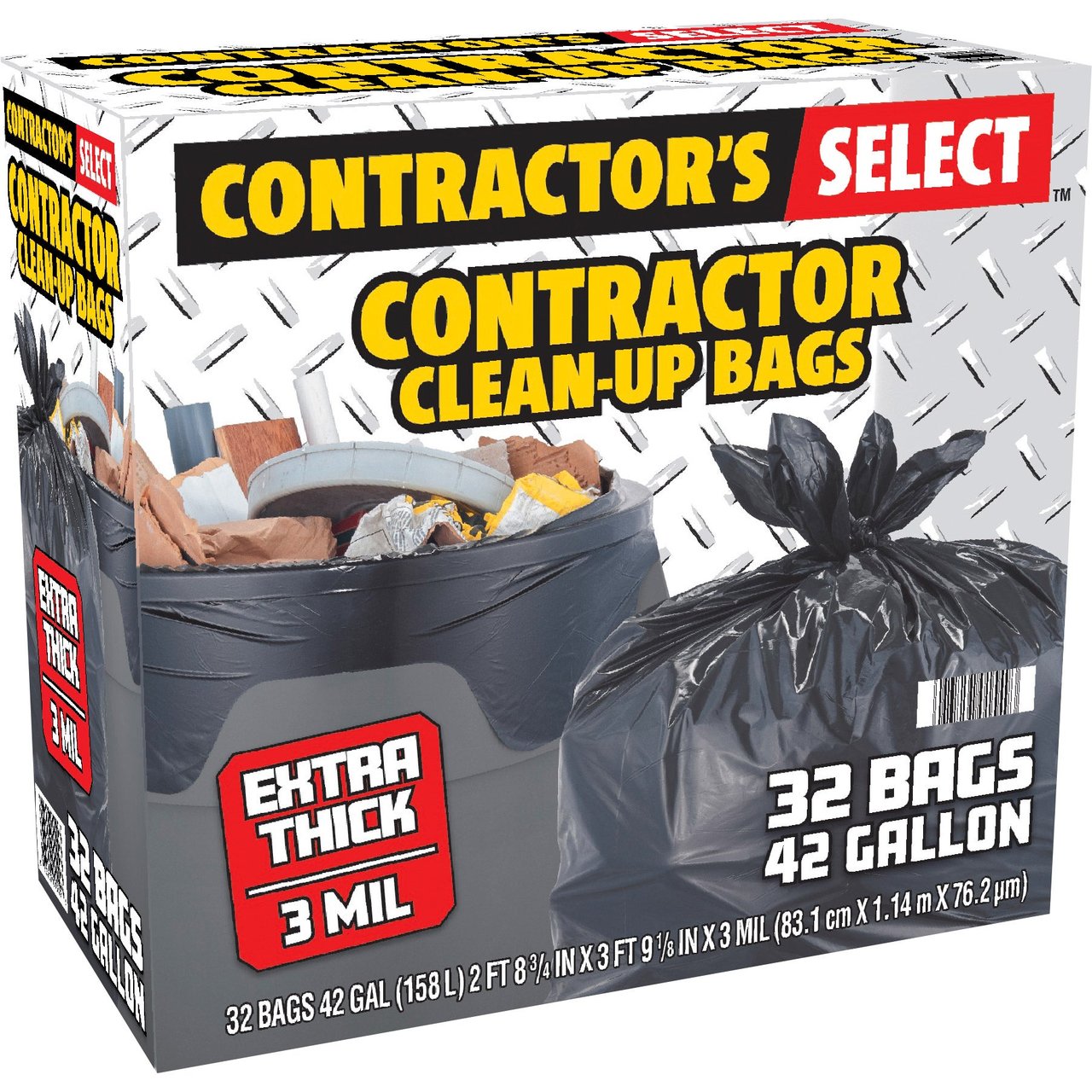 Contractor's Select Clean-Up Bags 3 Mil 42 Gallon / 32 Count - Image 1