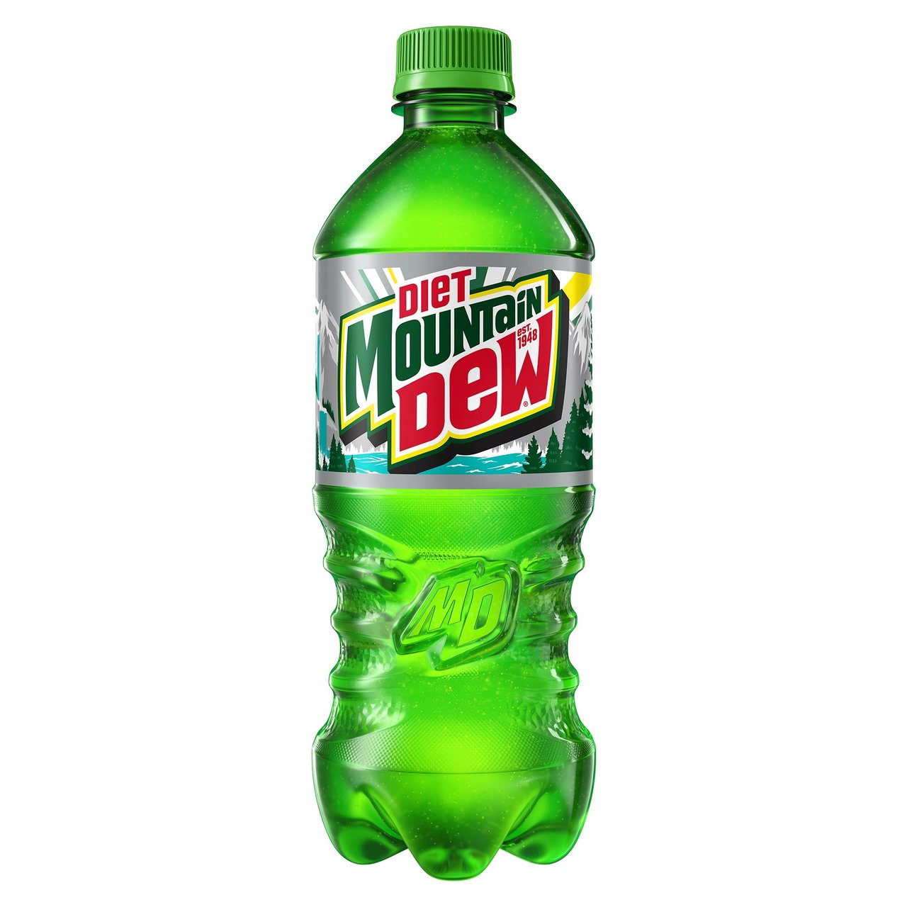 Diet Mountain Dew 20 oz Bottles, 24-Count - Image 1