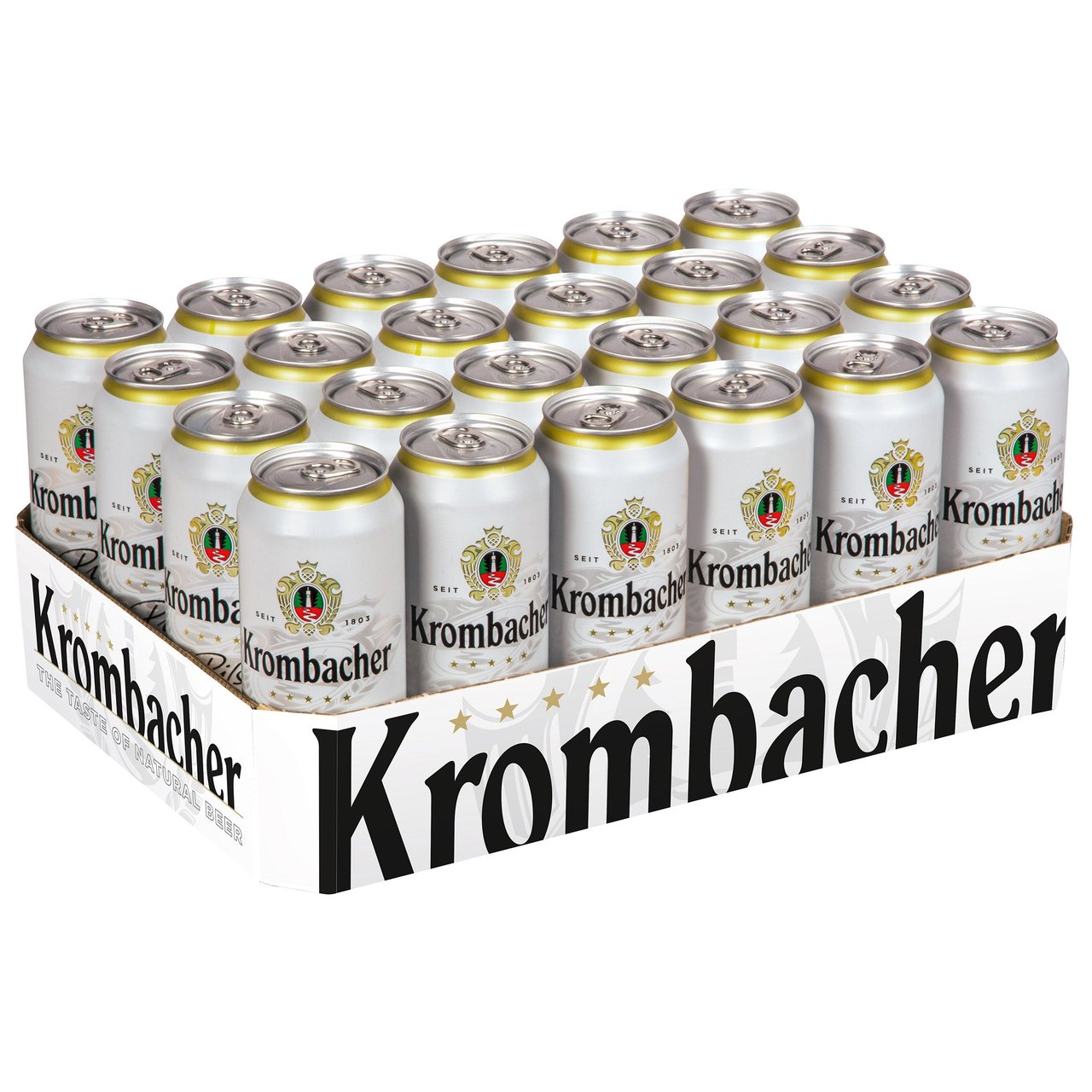 Krombacher German Pilsner, 24 x 16.9 oz Cans - Image 1