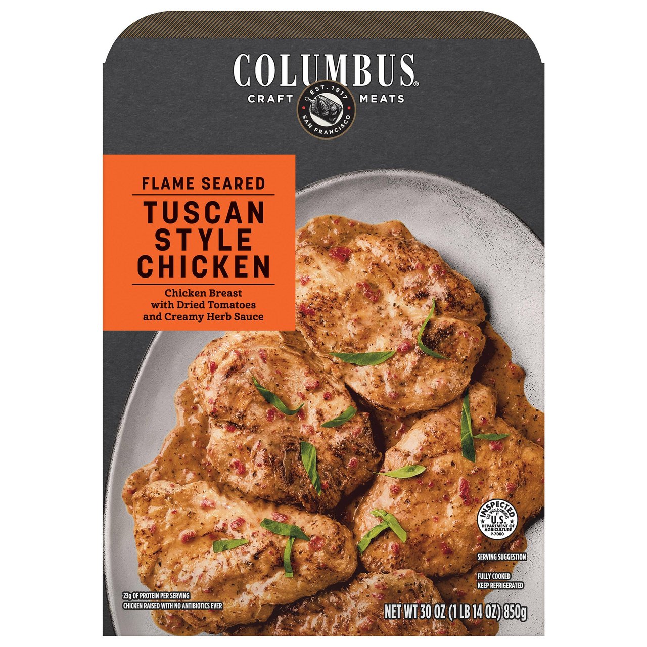 Columbus Flame Seared Tuscan Style Chicken 30 oz - Image 1