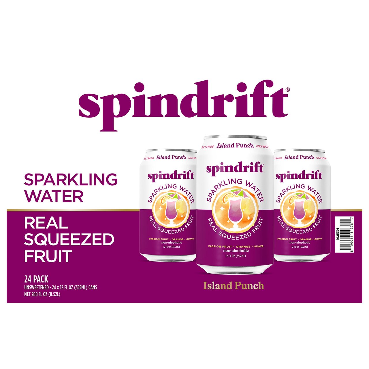 Spindrift Sparkling Island Punch 24/12 fl oz (9 Quarts) - Image 1