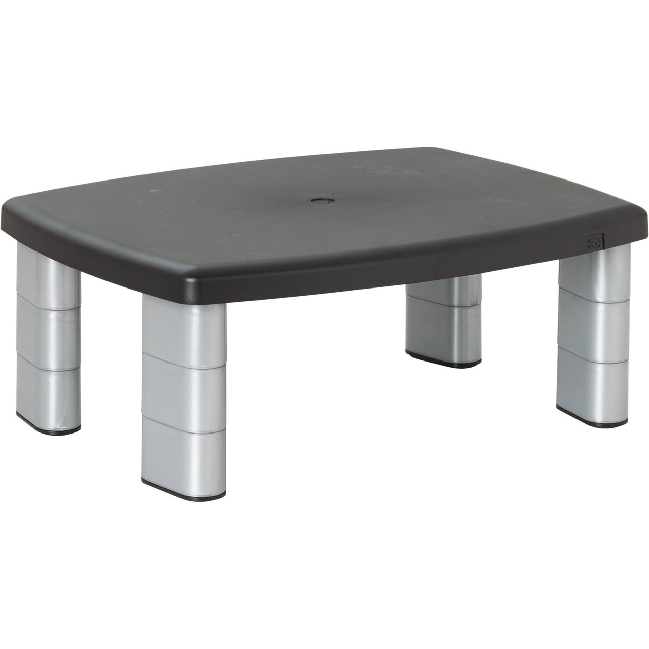 3M Adjustable Monitor Stand, Black/Silver (BD1MS80B) - Image 1