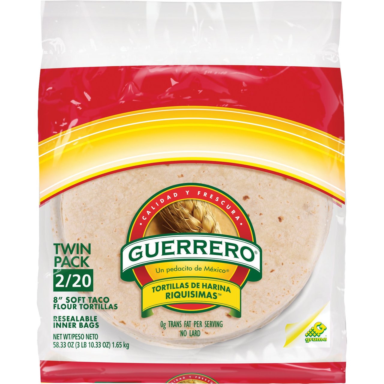 Guerrero 8" Flour Tortillas, 40 Count, 58.33 Ounces