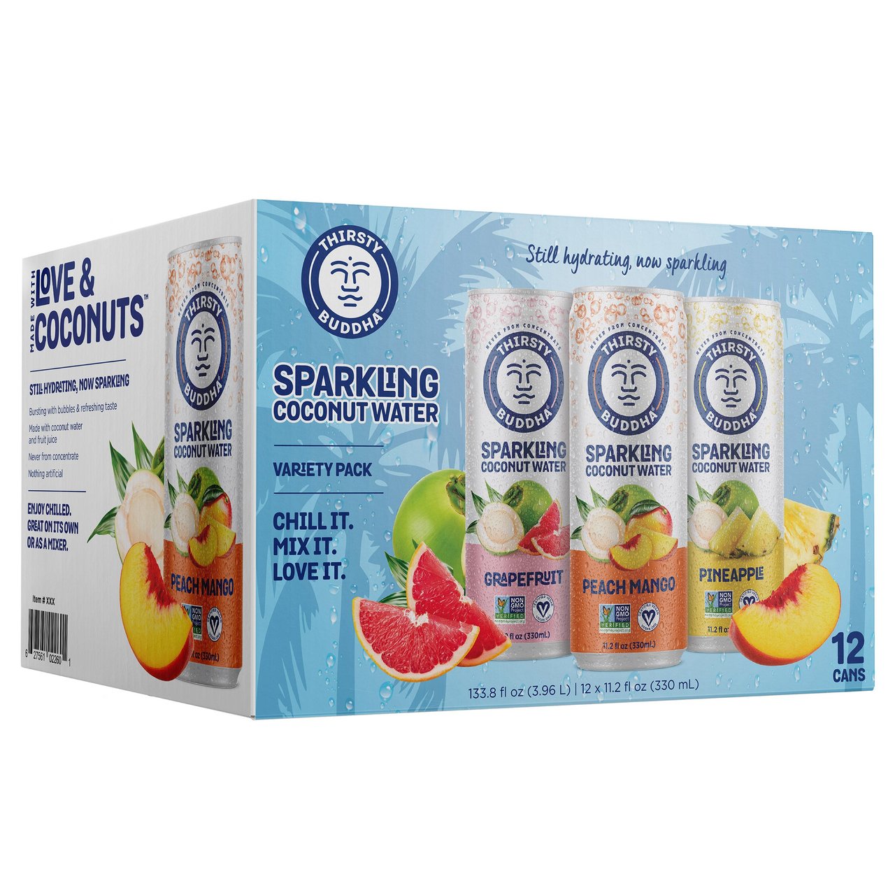 THIRSTY BUDDHA SPARKLING COCONUT WATE 12/11.24 FL OZ - Image 1