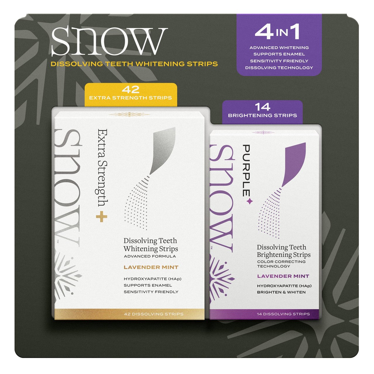 SNOW Whitening Strips 42 Diamond Treatments 14 Purple Treatments - Image 1