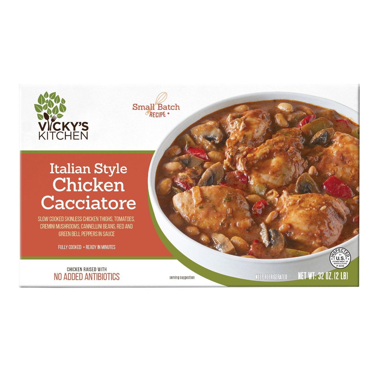 Vicky's Kitchen Italian Style Chicken Cacciatore, 32 Ounces - Image 1