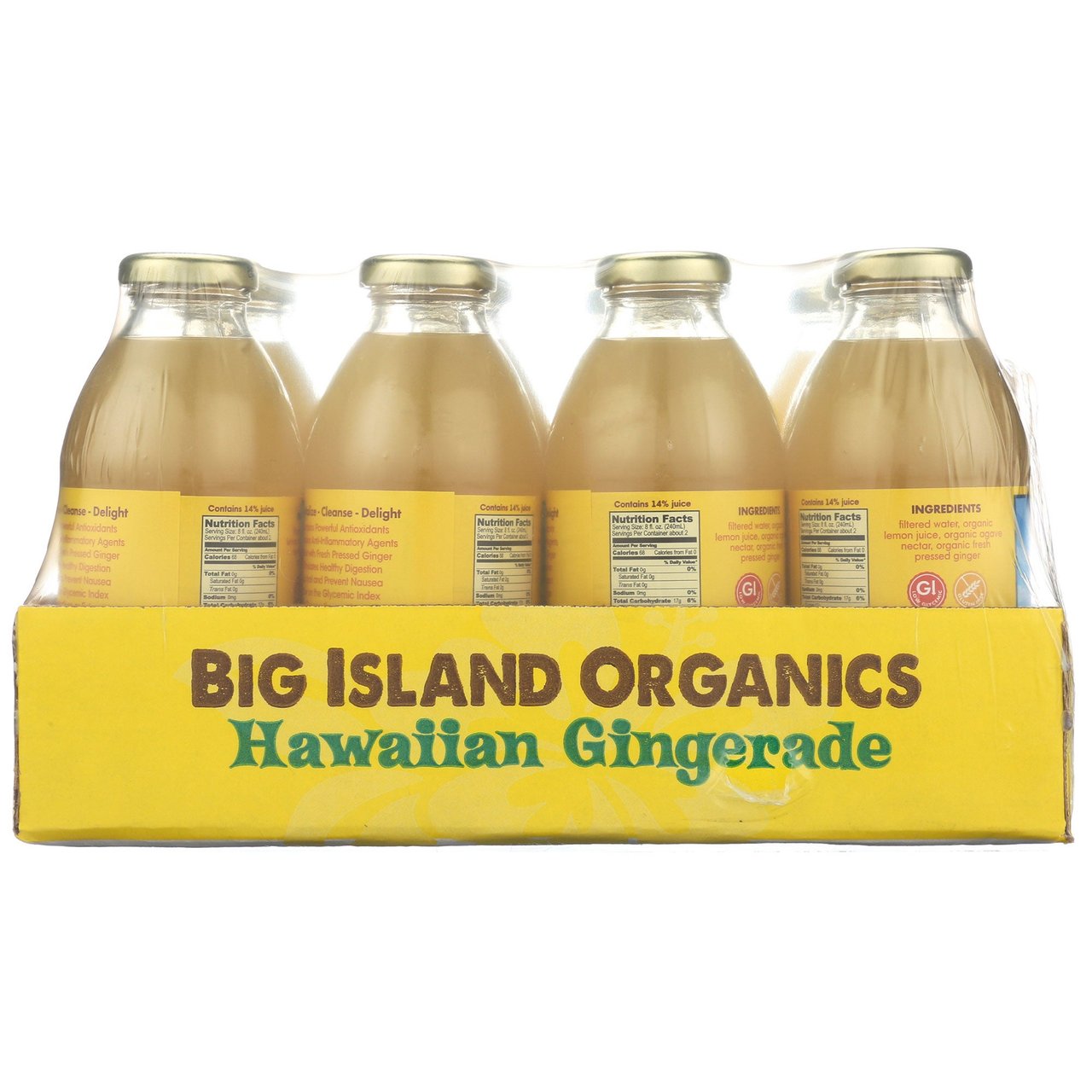 Big Island Organics Organic Gingerade, 12-Pack (16 oz) - Image 1