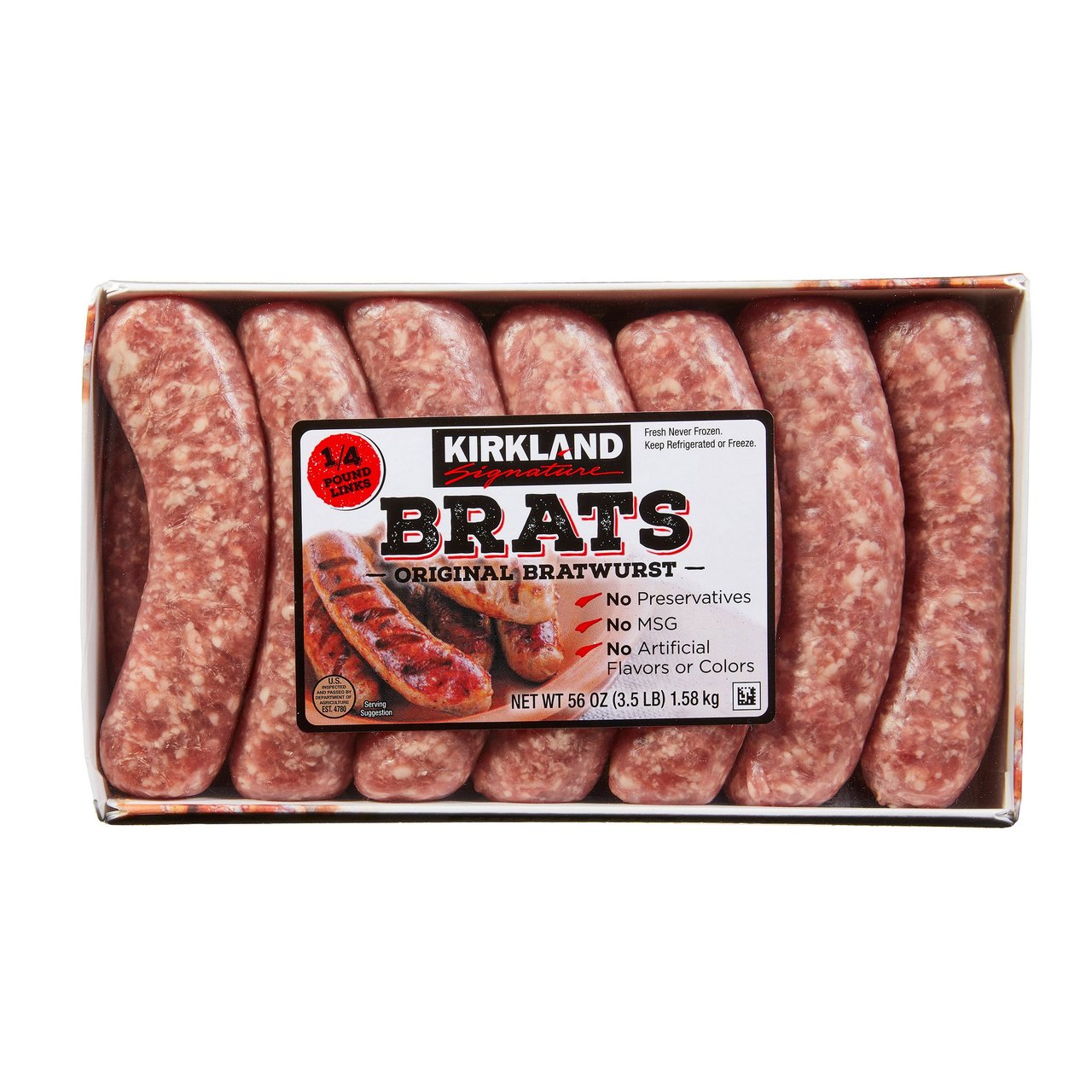Kirkland Signature Bratwurst 56 Ounce Package - Image 1