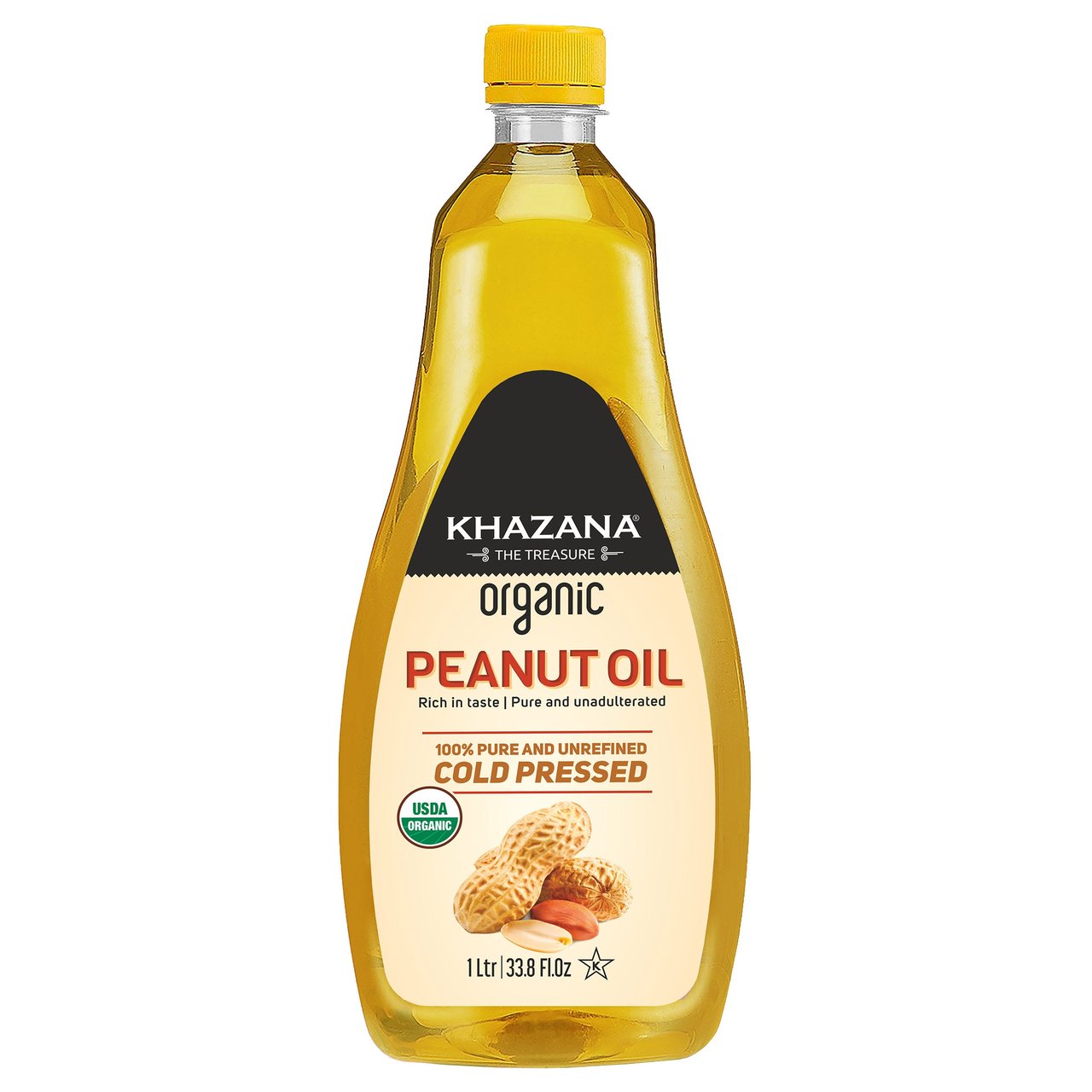 Khazana Organic Peanut Oil 1L - Image 1